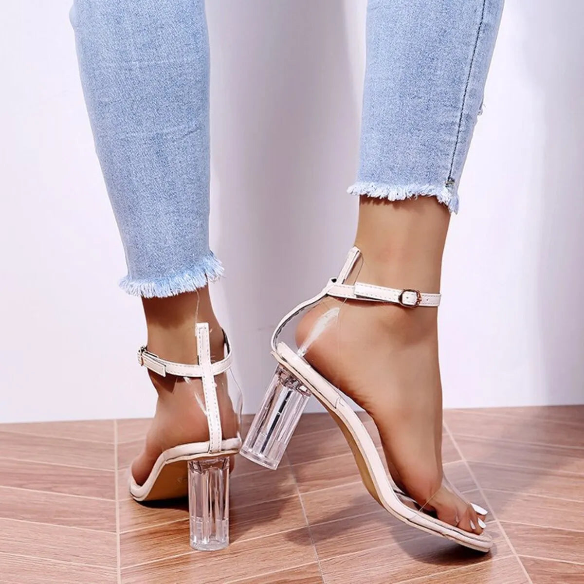 Block Heel Ankle Strap Sandals Secondary image