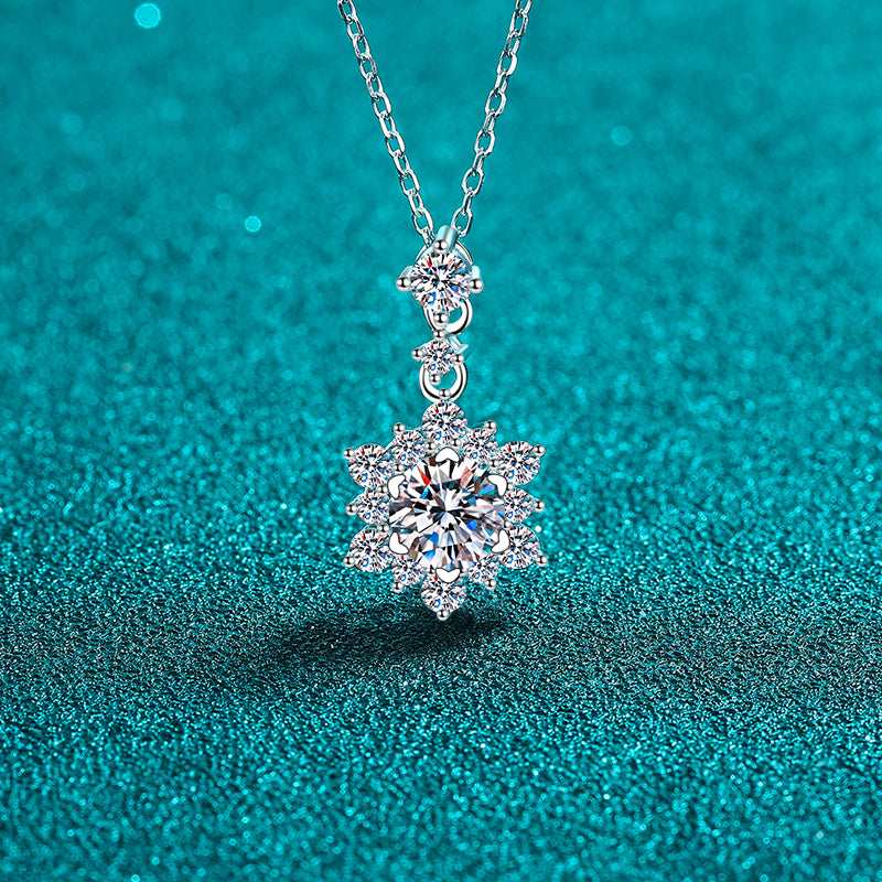 Moissanite Zircon 925 Sterling Silver Necklace