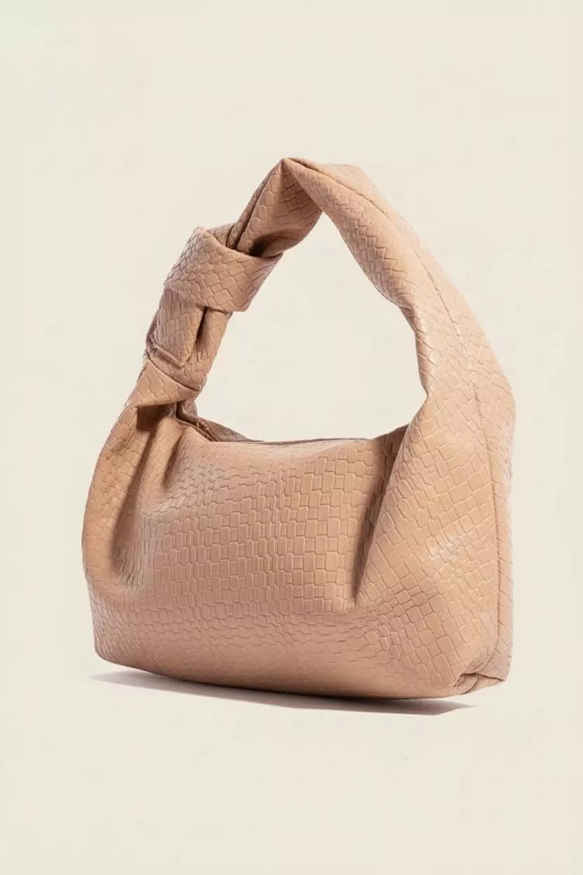 Braided Pattern Knotted Handle Hand Bag Secondary image