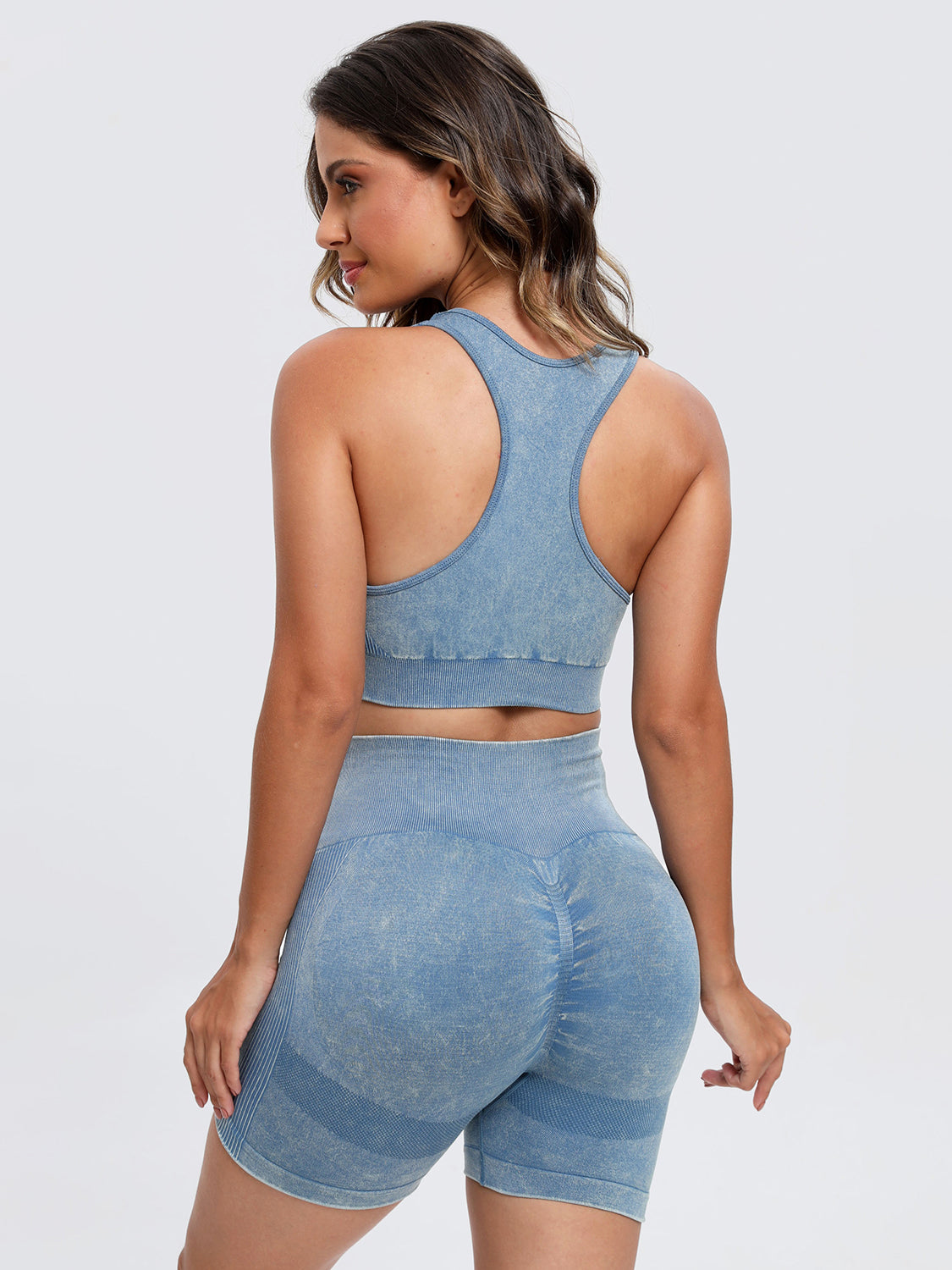 Scoop Neck Wide Strap Top and Shorts Active Set Secondary image