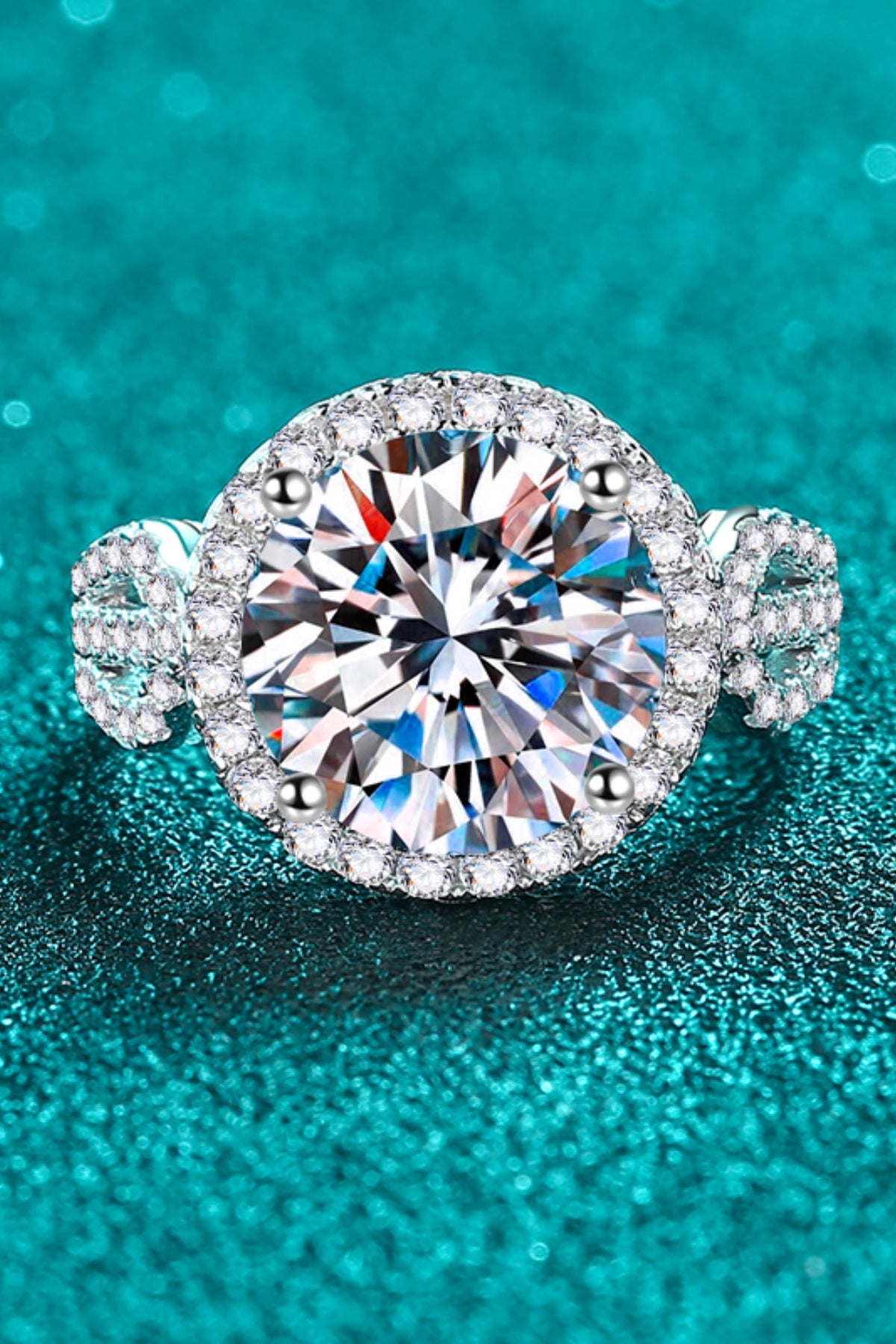 5 Carat Moissanite 925 Sterling Silver Ring Secondary image