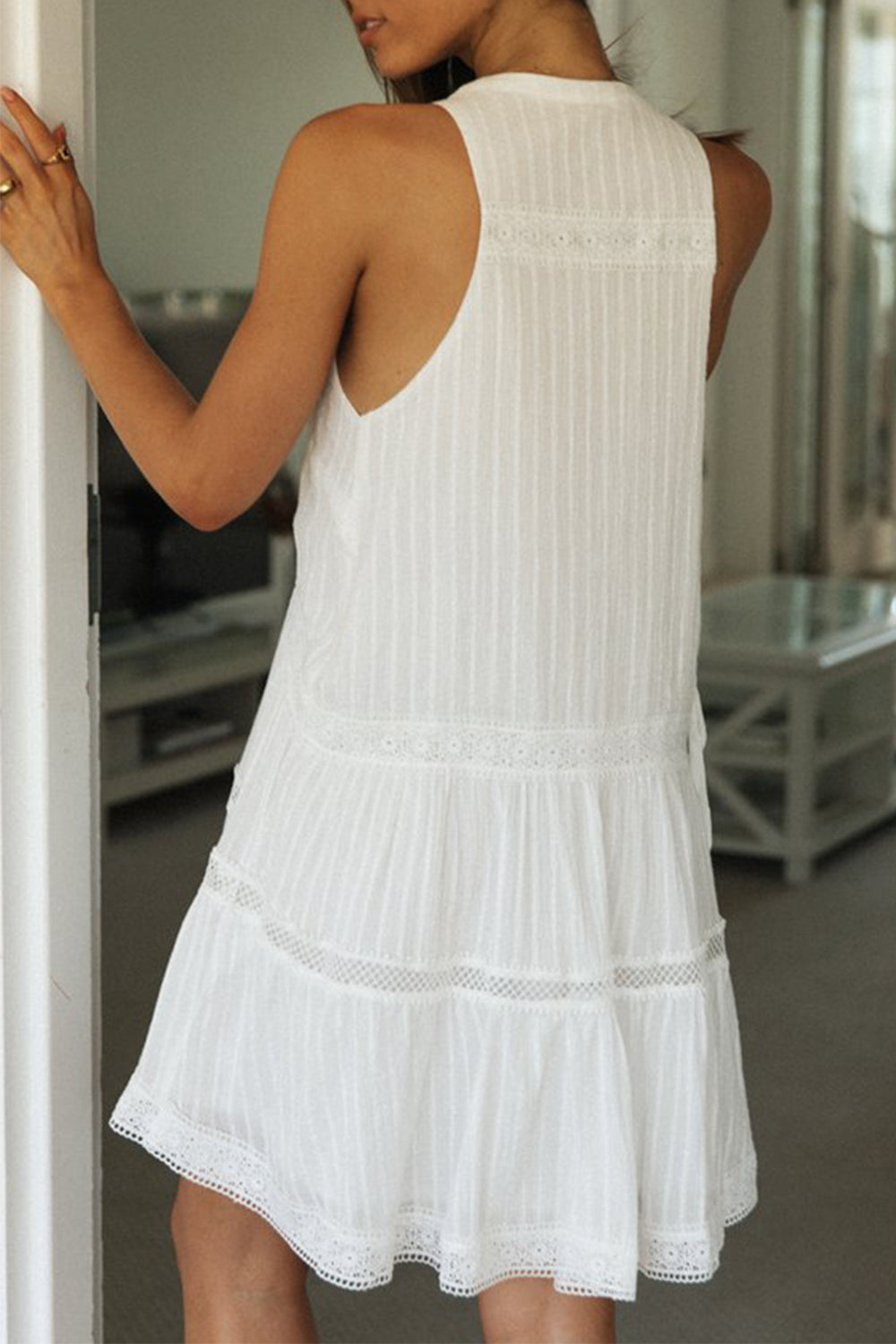 Half Button Sleeveless Mini Dress Secondary image