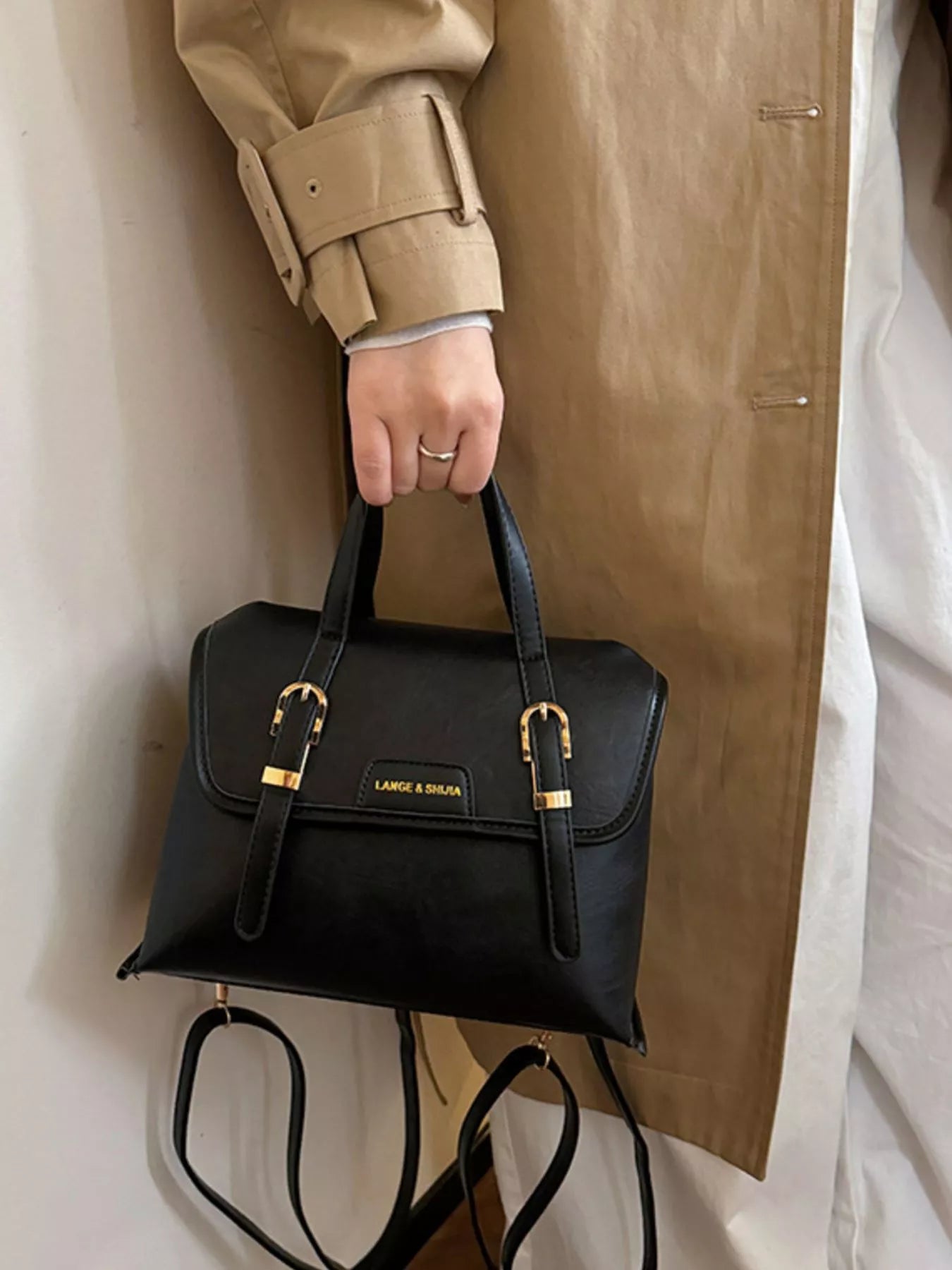 Leather Flap Backpack Bag Secondary image