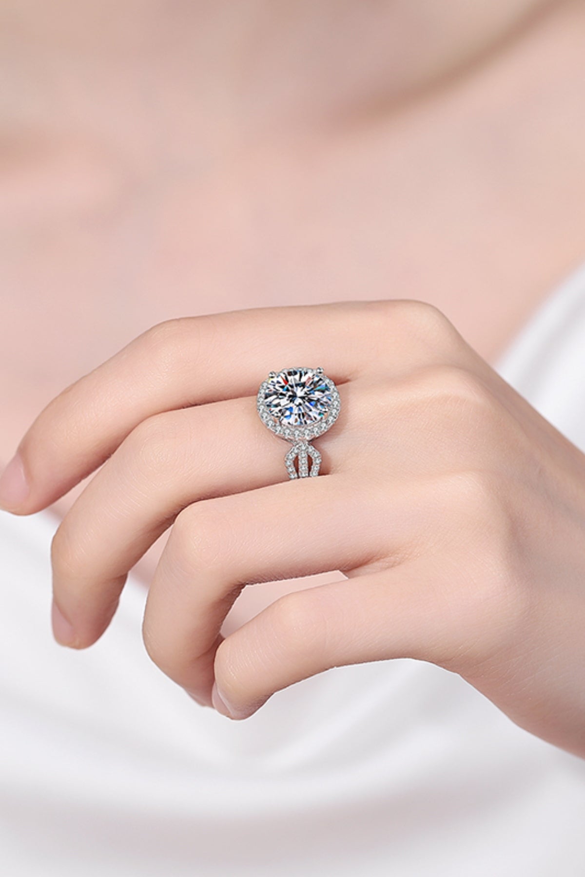 5 Carat Moissanite 925 Sterling Silver Ring Main image