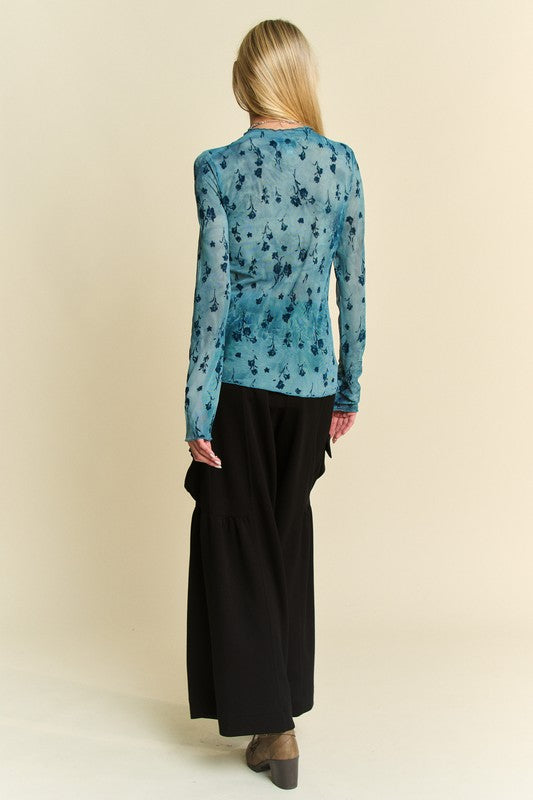 Drawstring Ruched Detail Wide Leg Pants