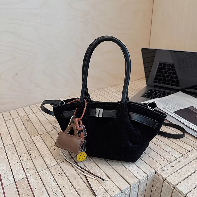 Vegan Leather Suede Handbag Secondary image