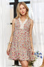 Lace Detail V-Neck Sleeveless Mini Dress