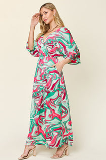 Sleeve Wide Leg Jumpsuit