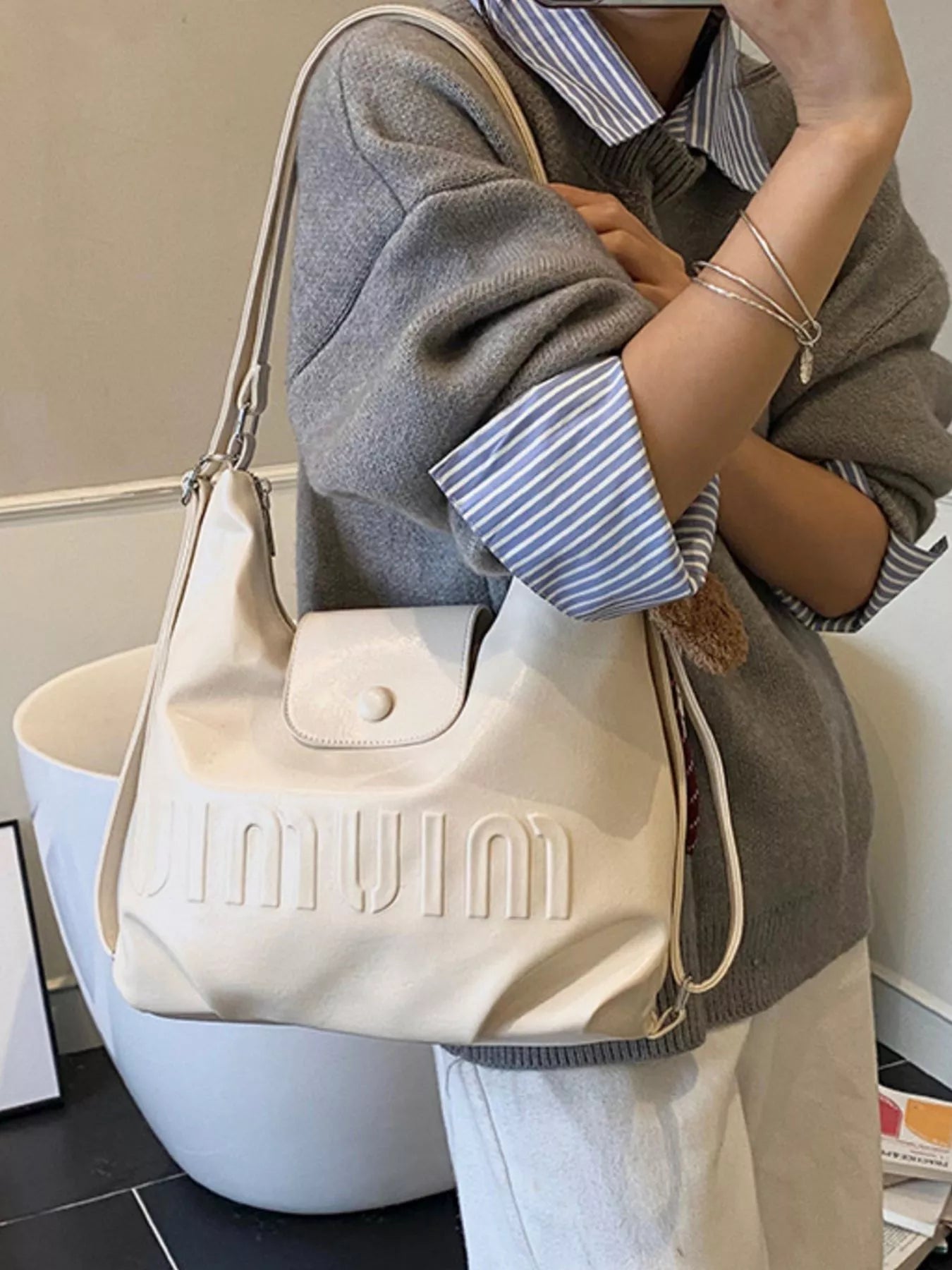 Adjustable Strap Convertible Shoulder Bag Secondary image