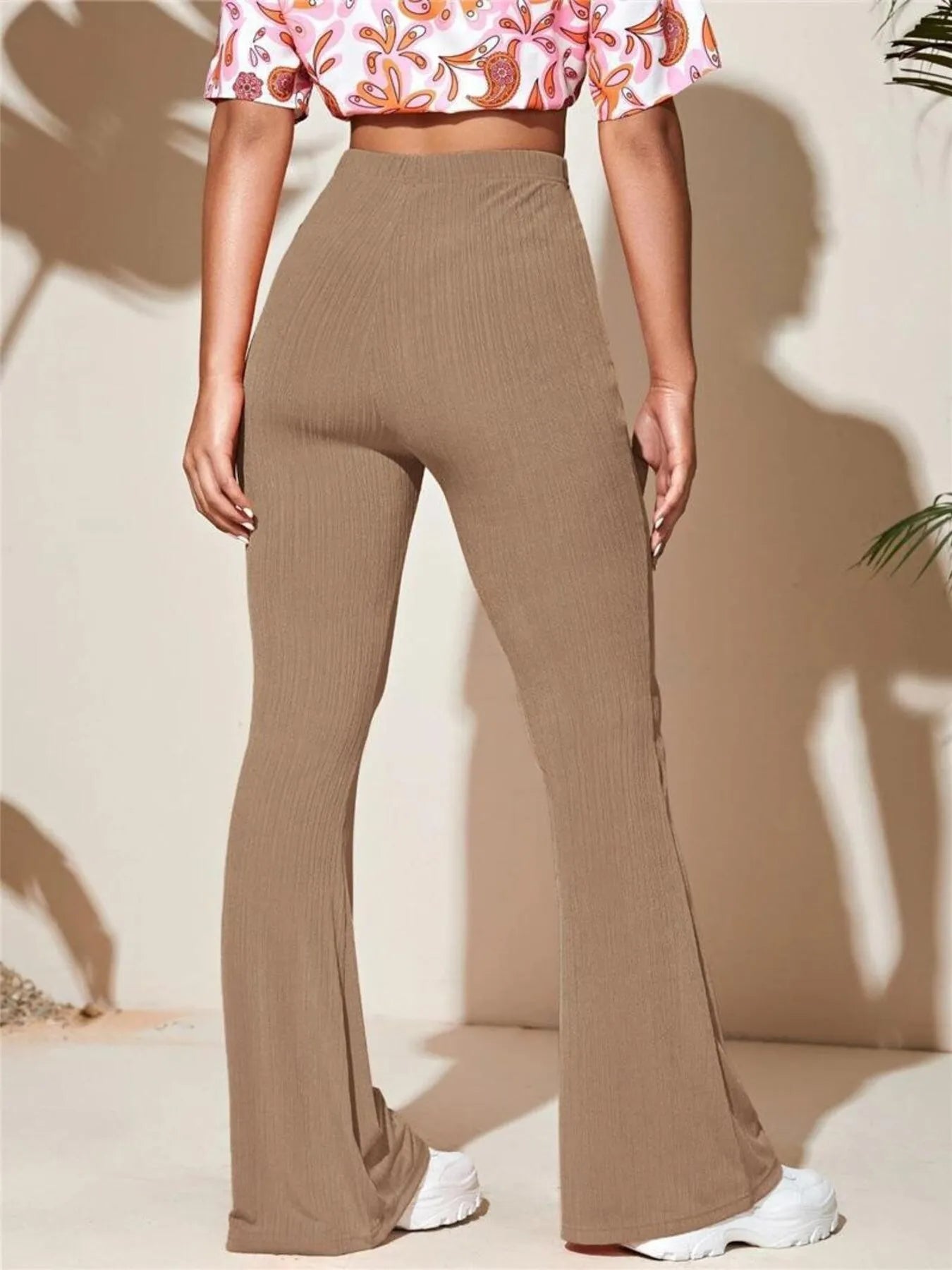 Full Size High-Waist Flare Active Pants Secondary image