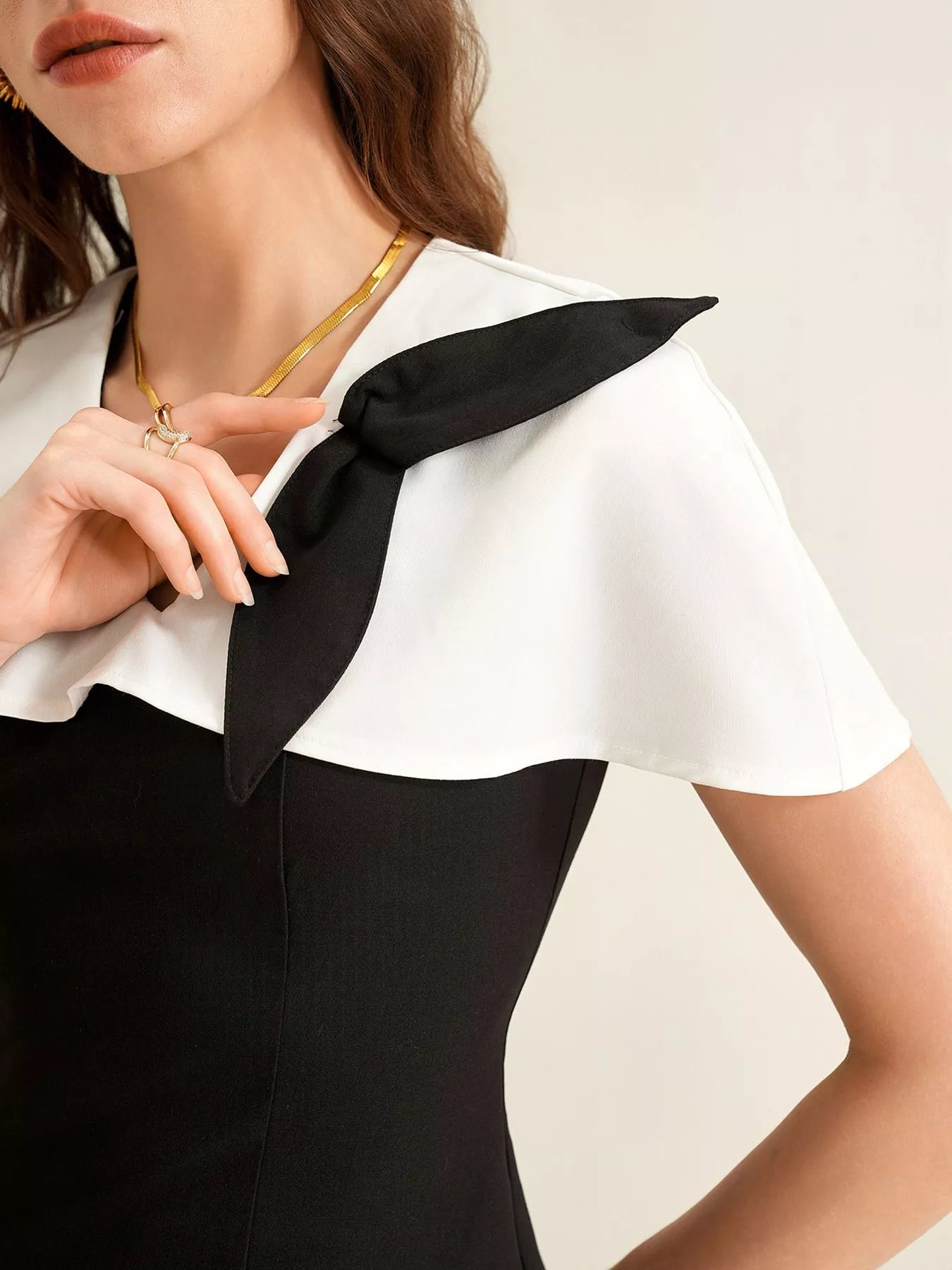 Peplum Top with Wide-Leg Pants Set Secondary image