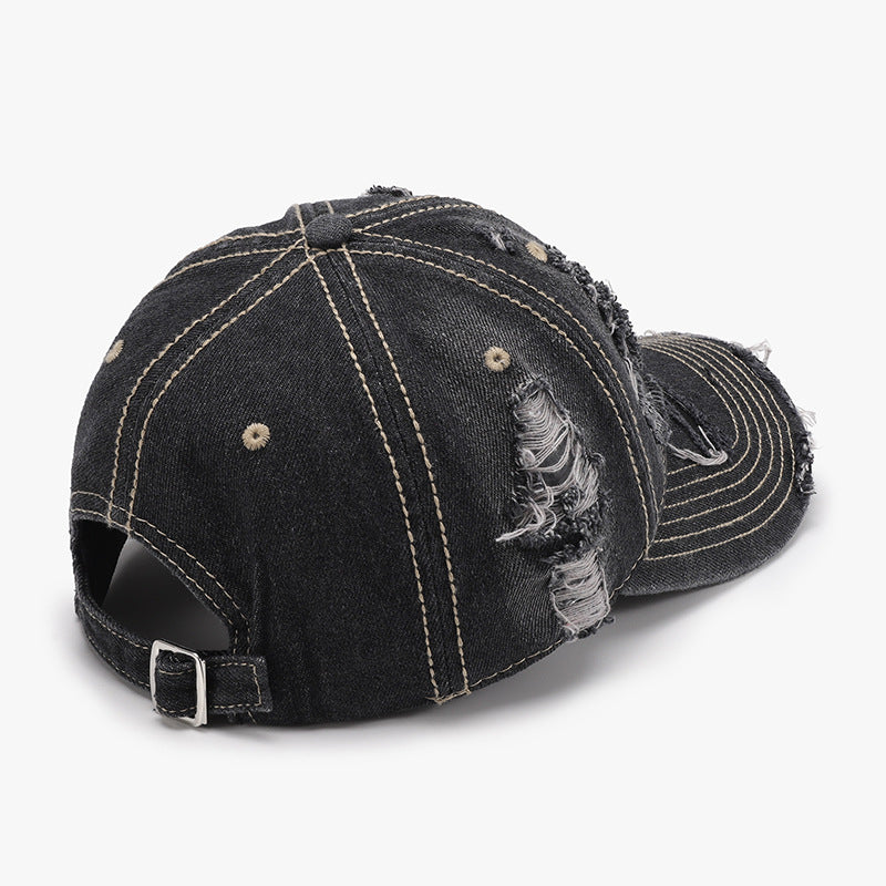 Distressed Adjustable Cotton Baseball Cap Secondary image