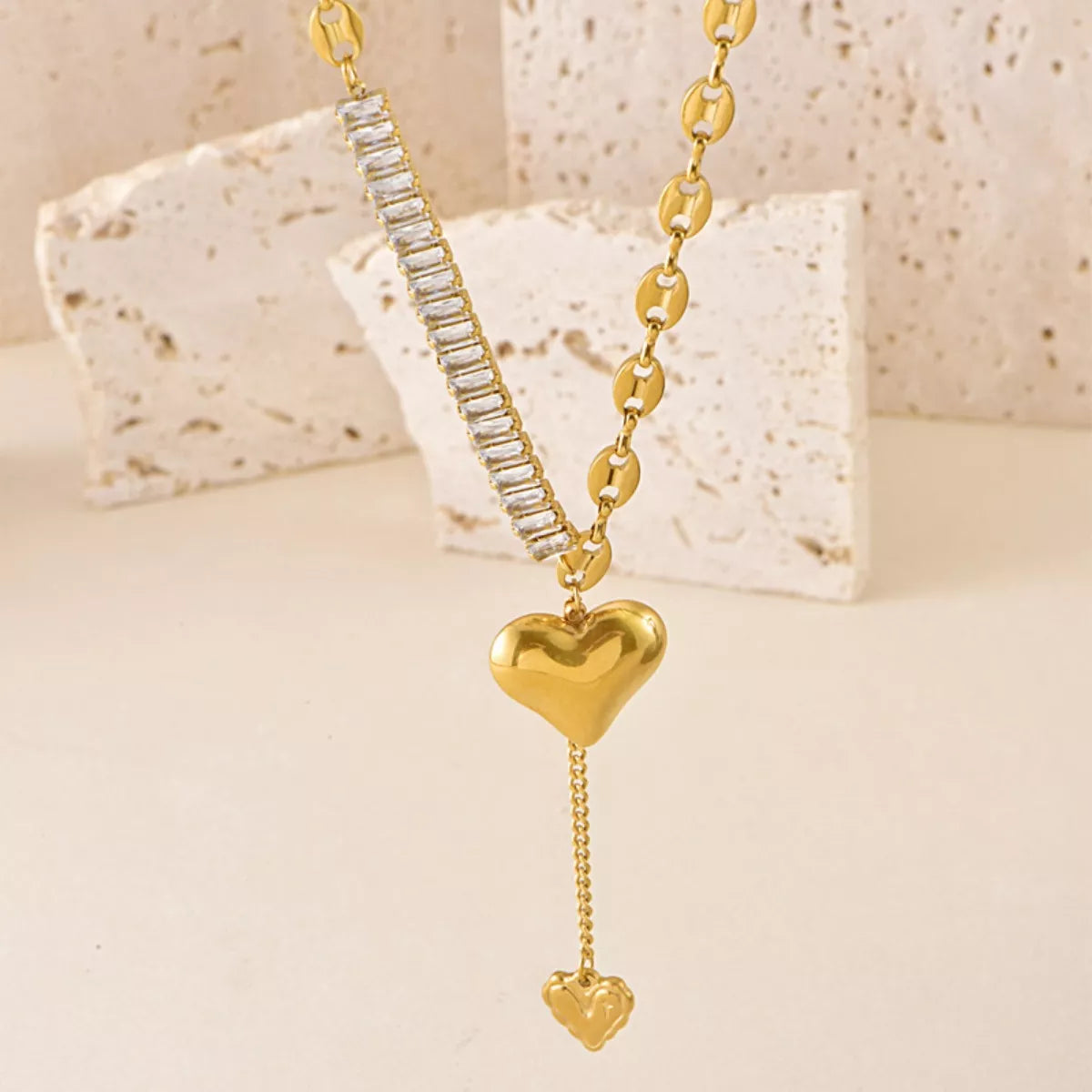 Gold Plated Heart Necklace Secondary image