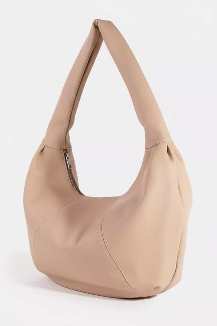 Panel Stitch Crescent Leather Shoulder Bag Secondary image