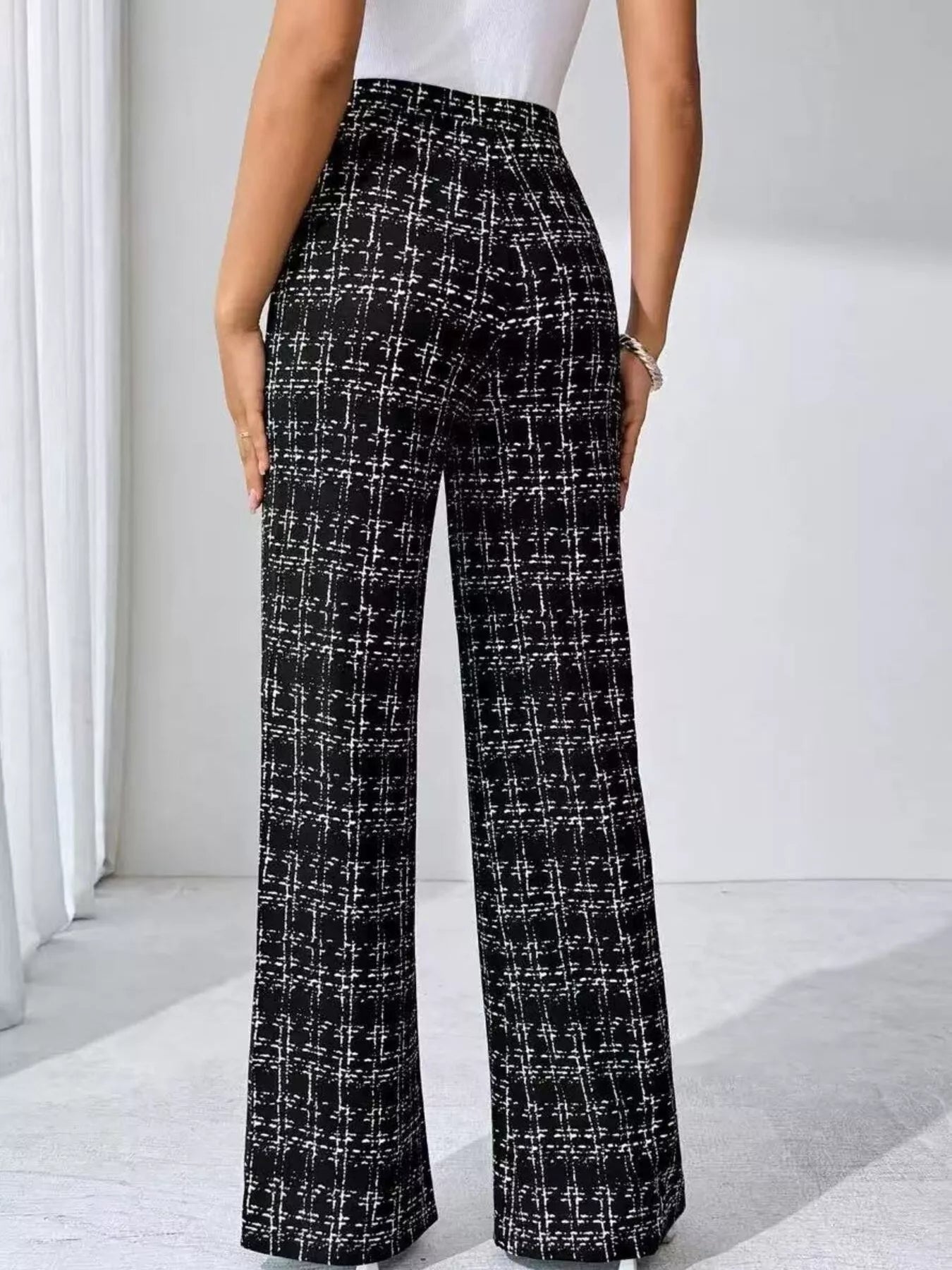 Plaid Wide Leg Pants Secondary image