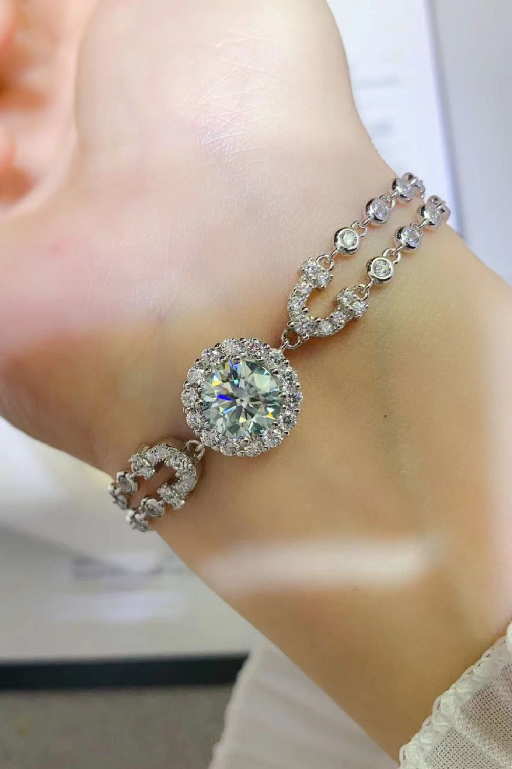 2 Carat Moissanite Double-Layered Bracelet Secondary image