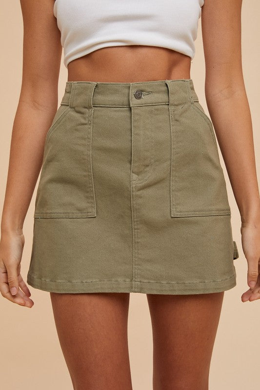 Cargo Denim Mini Skirt Main image