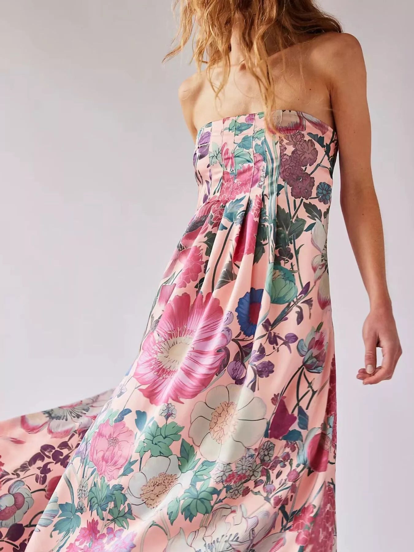 Floral Print Sleeveless Maxi Dress Secondary image