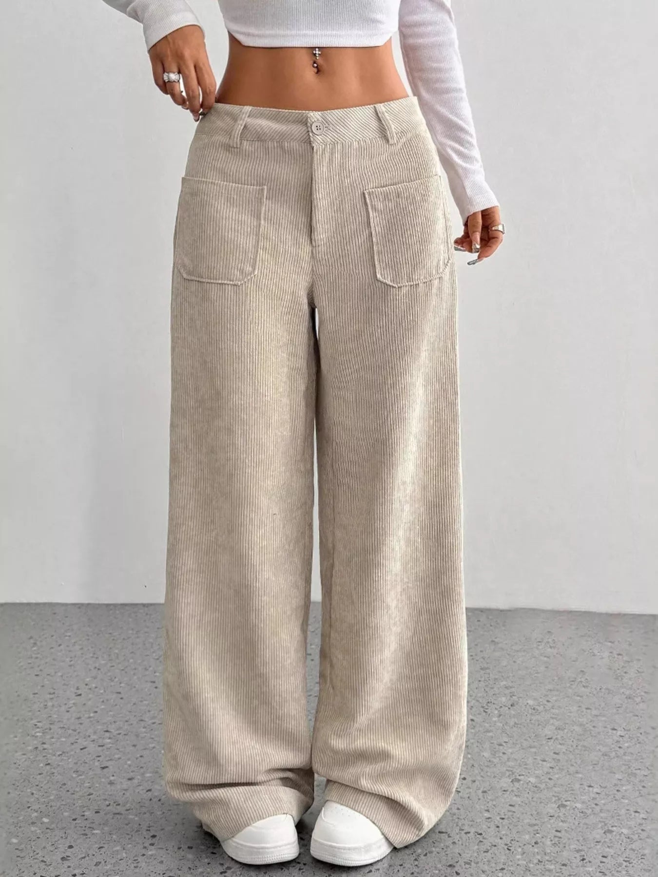 Corduroy Wide Leg Pants Secondary image