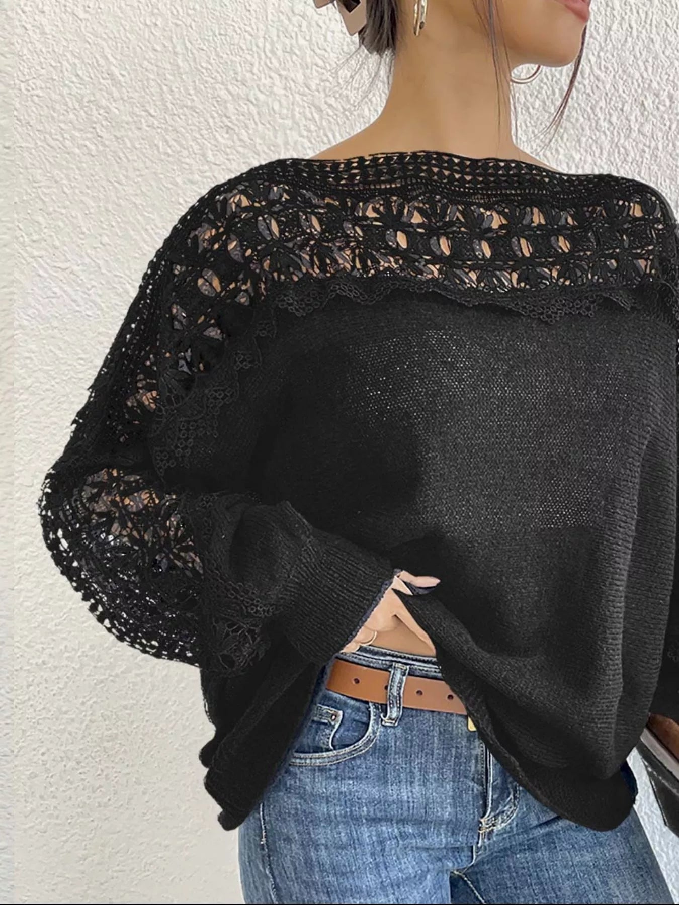 Crochet Long Sleeve Sweater Secondary image
