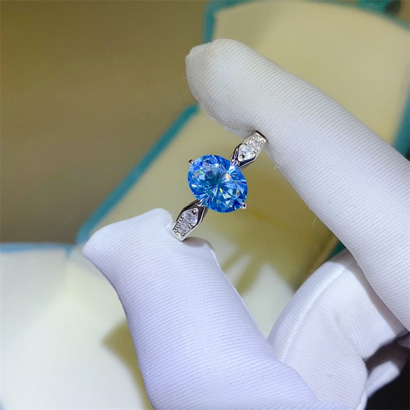 2 Carat Moissanite 925 Sterling Silver Ring Secondary image