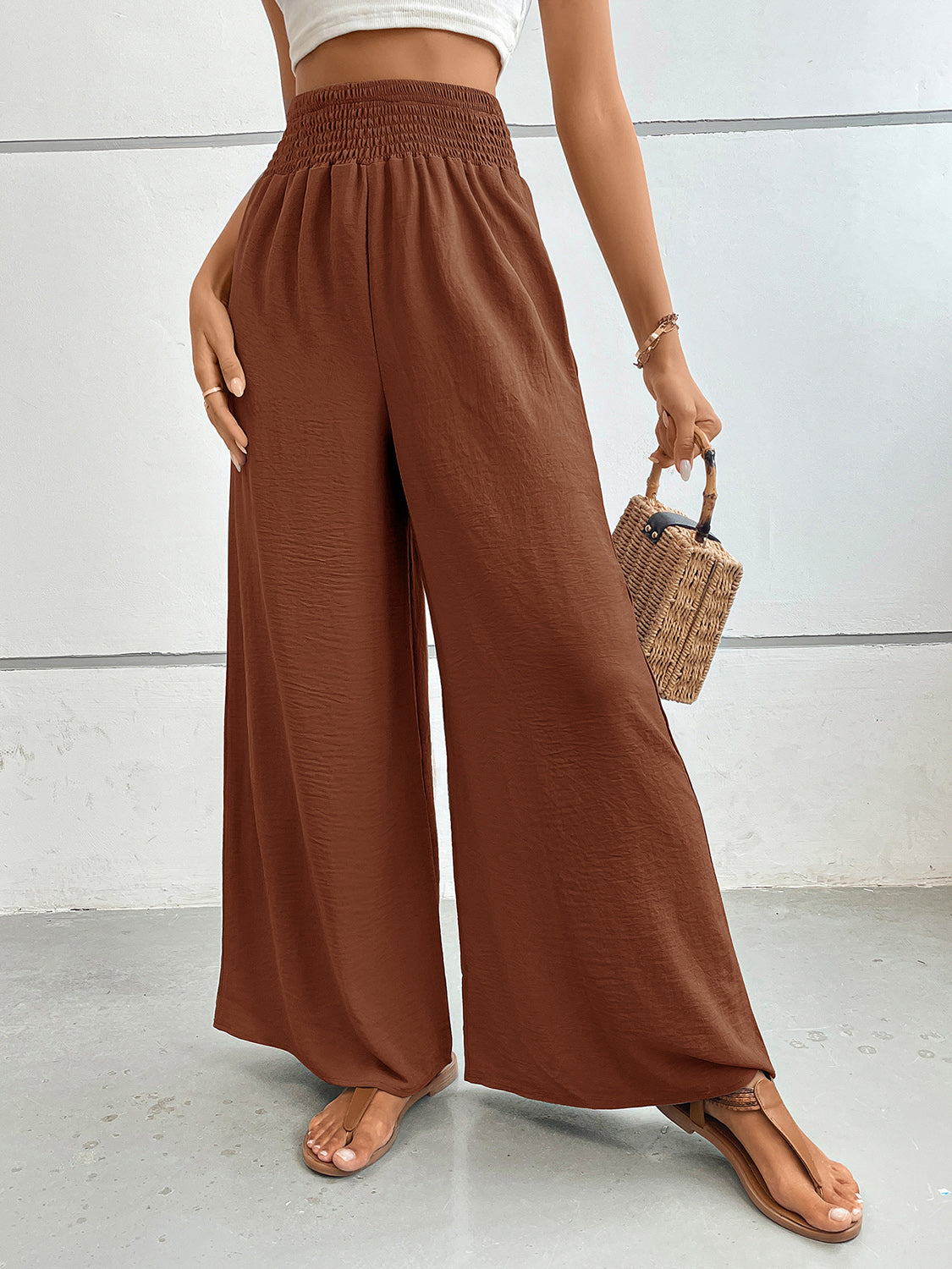 Wide Leg Pants with Pockets Secondary image