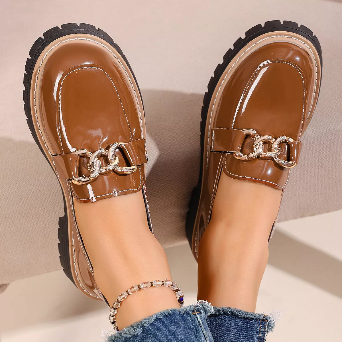 Chain Decor Chunky Loafers Secondary image