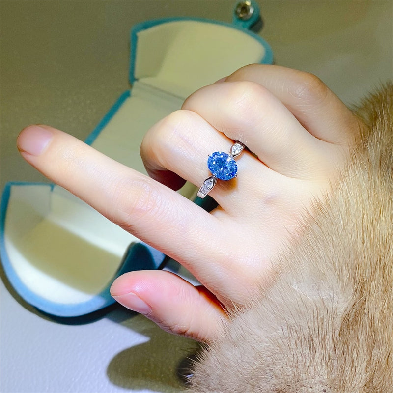 2 Carat Moissanite 925 Sterling Silver Ring Main image