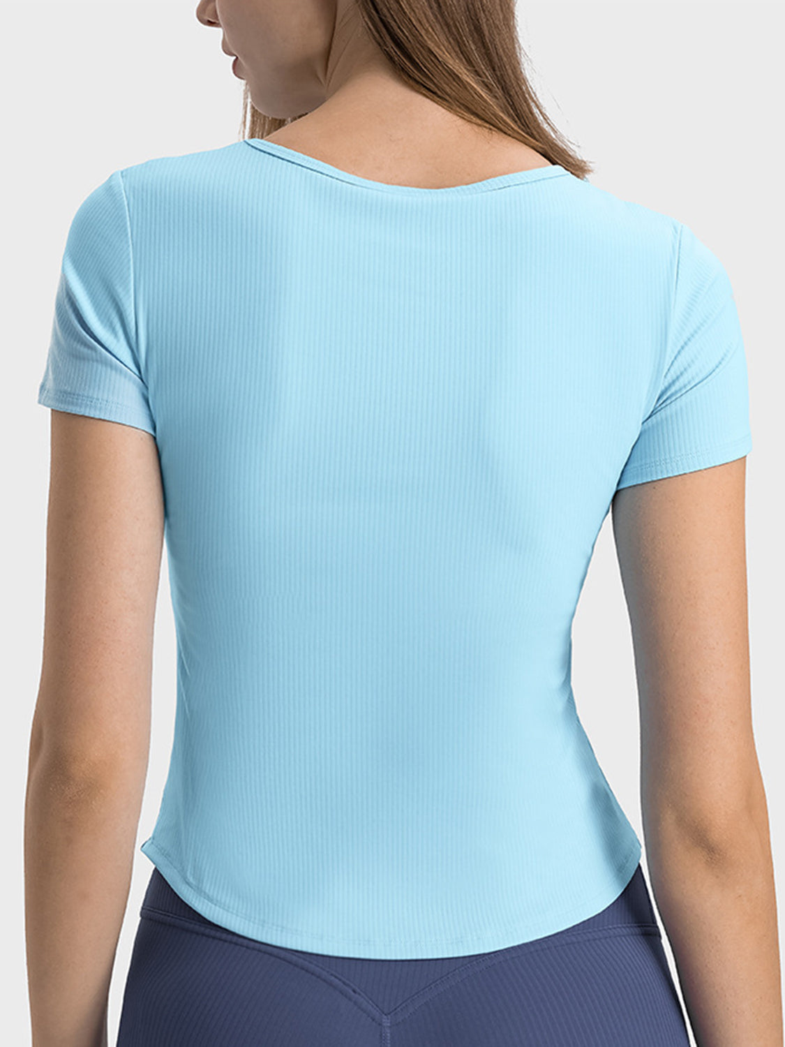 Notched Short Sleeve Active T-Shirt Secondary image
