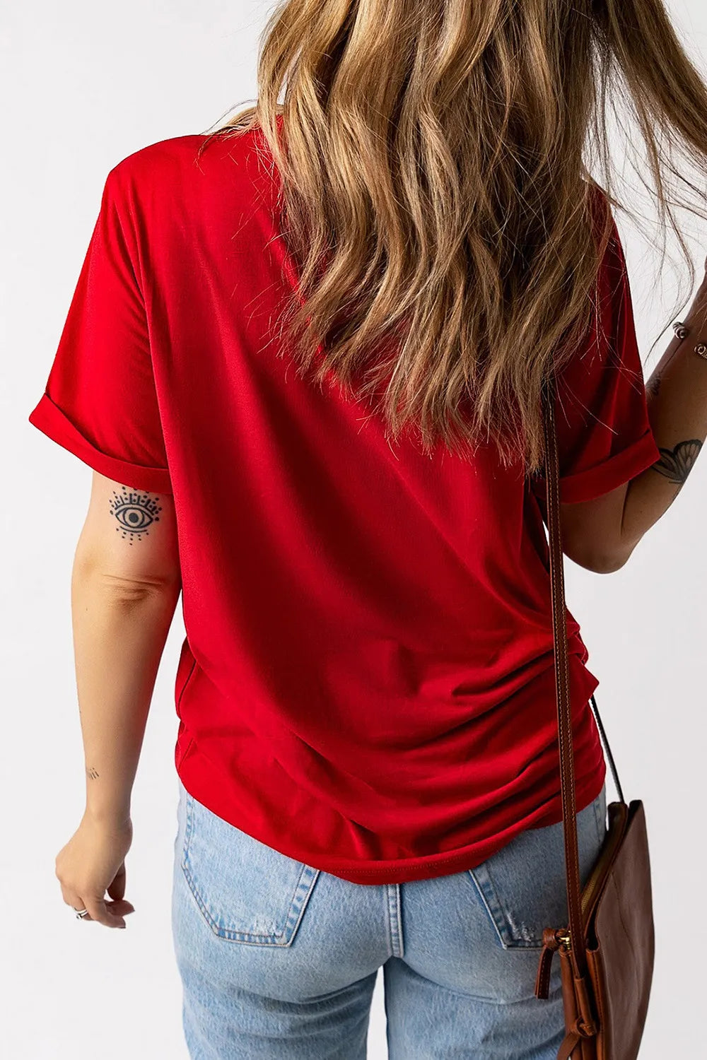 Rhinestone Star Print T-Shirt - Patriotic Style Top Secondary image