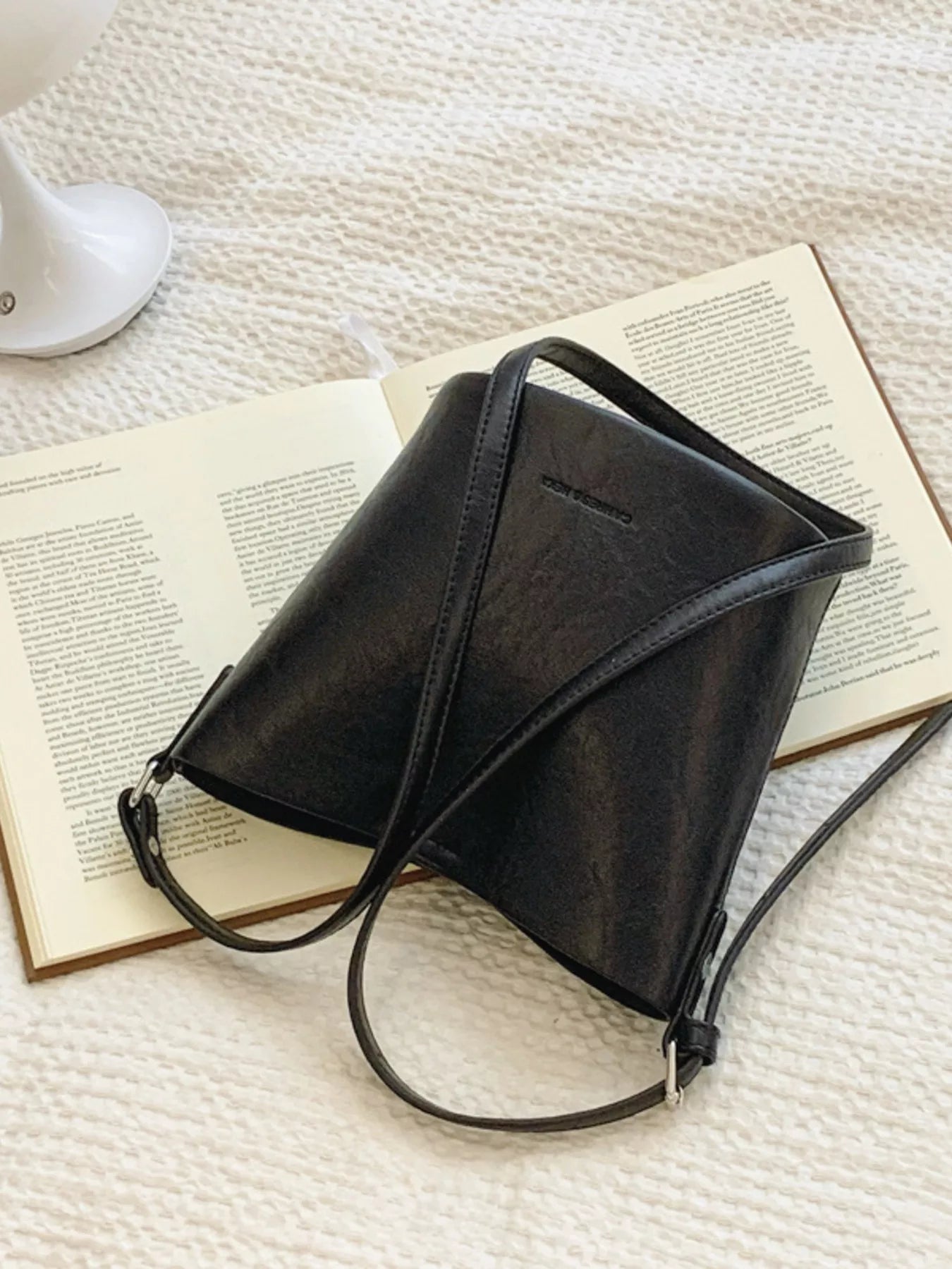 Leather Bucket Crossbody Bag Secondary image