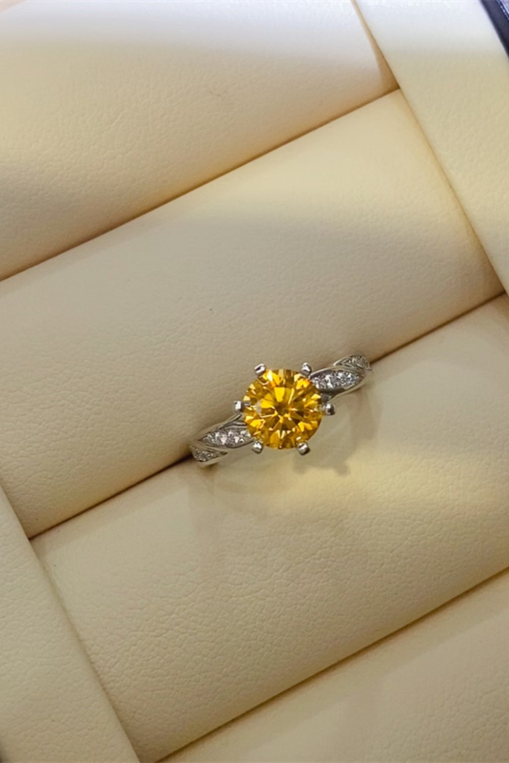 2 Carat Moissanite 925 Sterling Silver Ring Secondary image