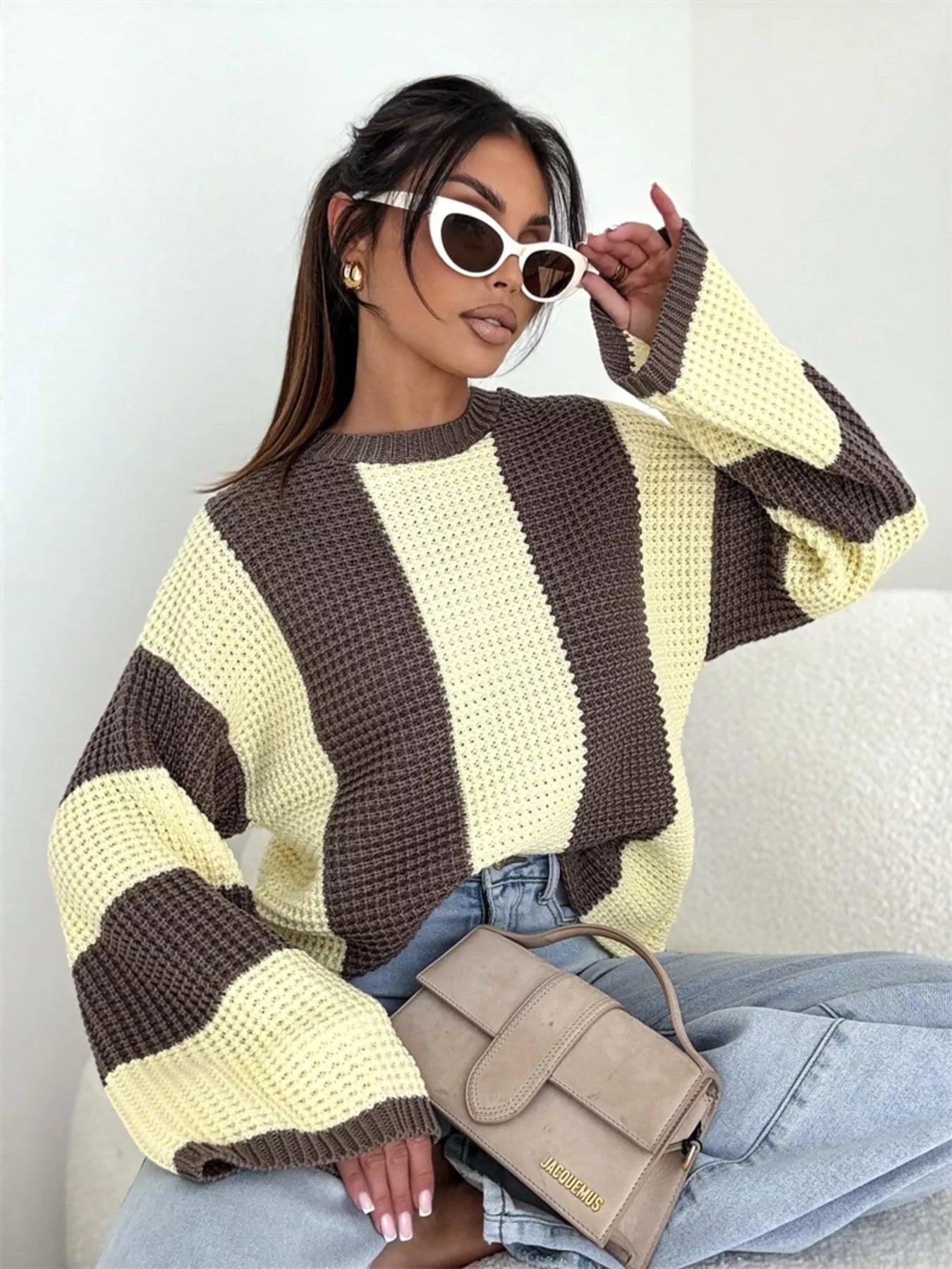 Color Block Long Sleeve Sweater Secondary image