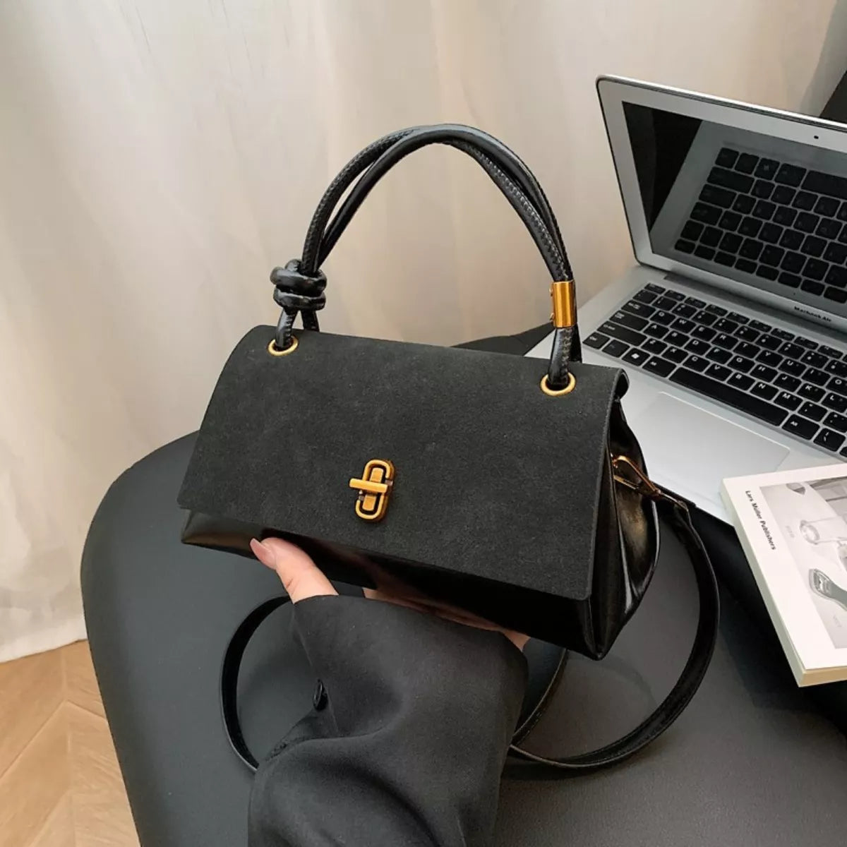 Flap Crossbody Bag with Top Handle Secondary image