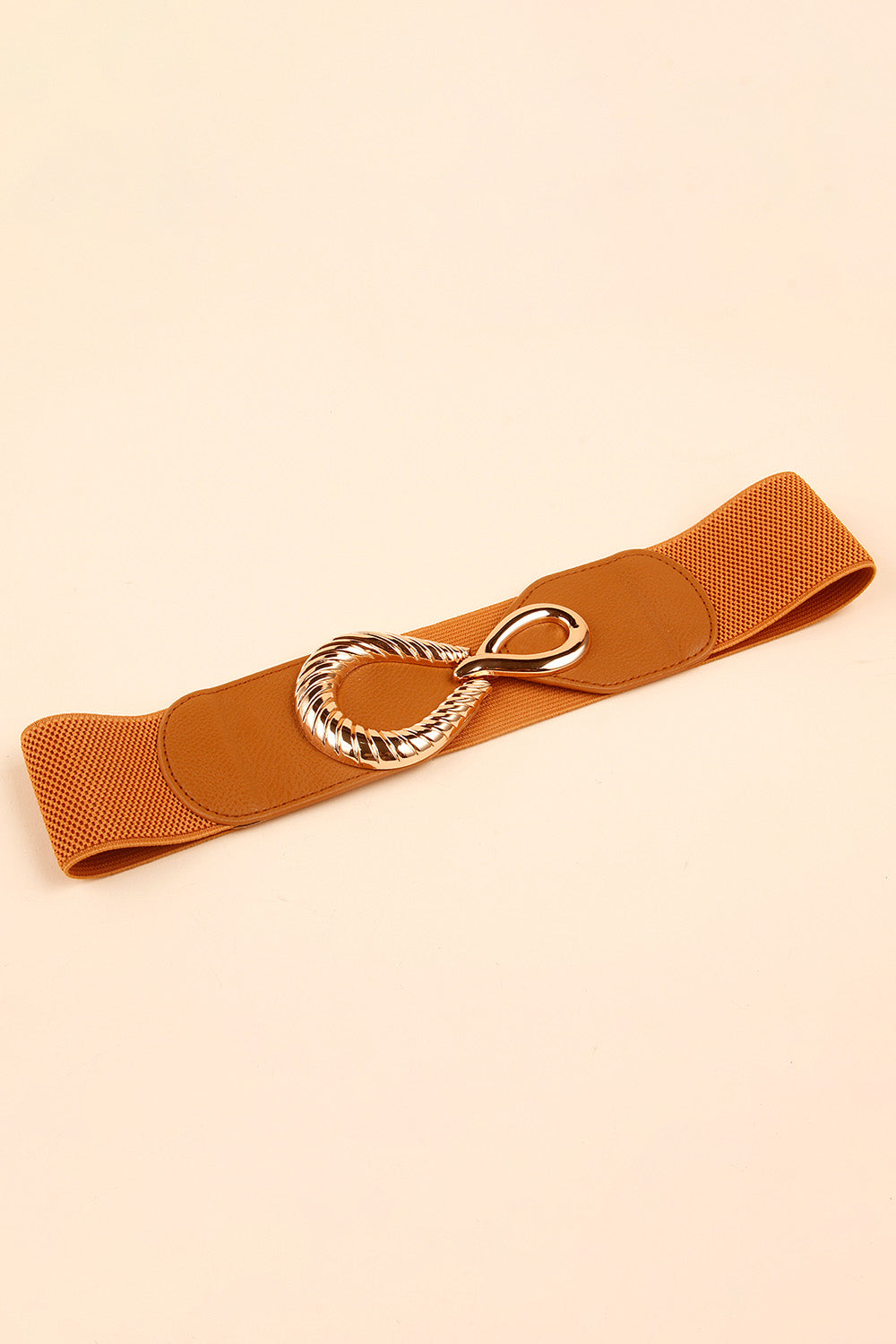 Ribbed Alloy Buckle Elastic Belt Secondary image