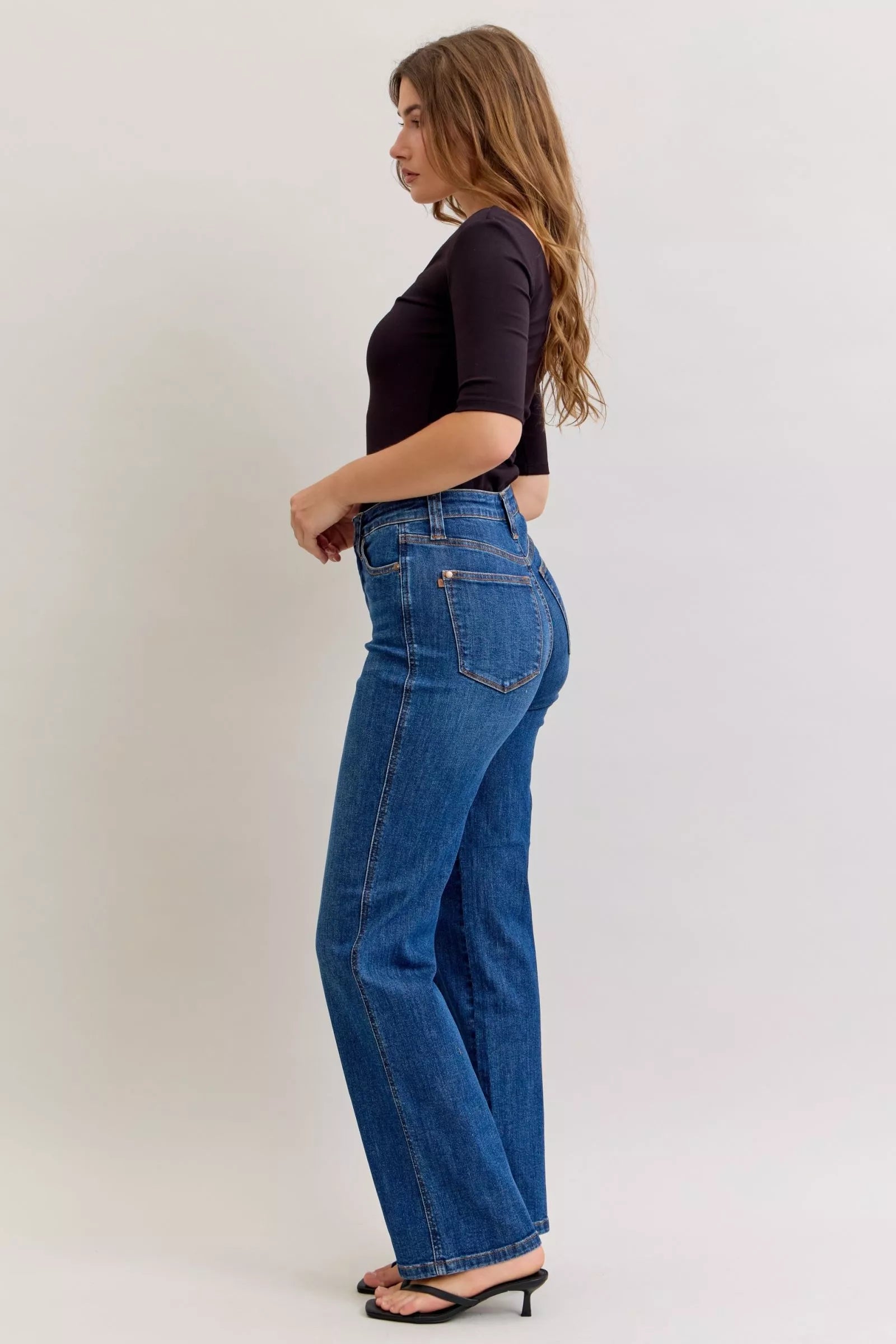 High Waist Tummy Control Straight Leg Jeans Secondary image