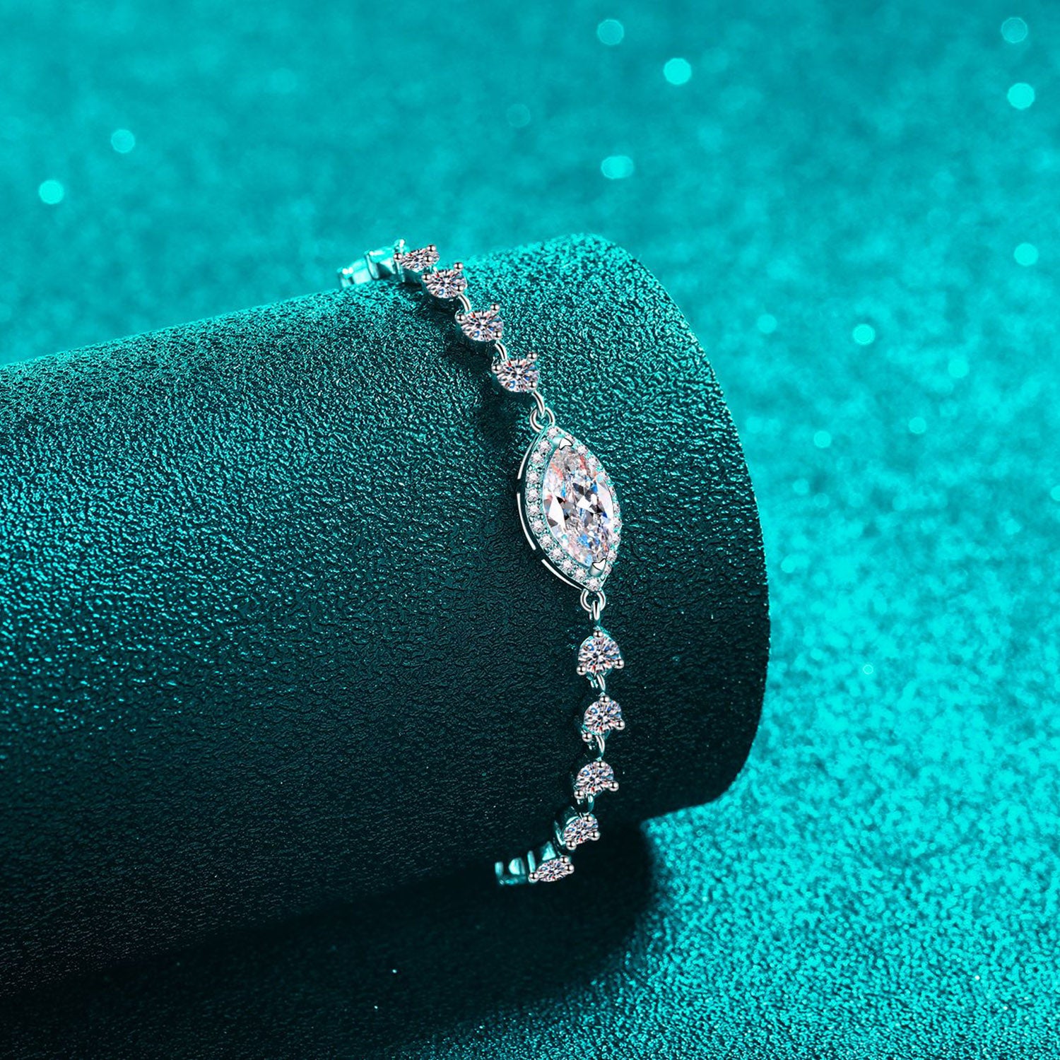 Moissanite 925 Sterling Silver Bracelet