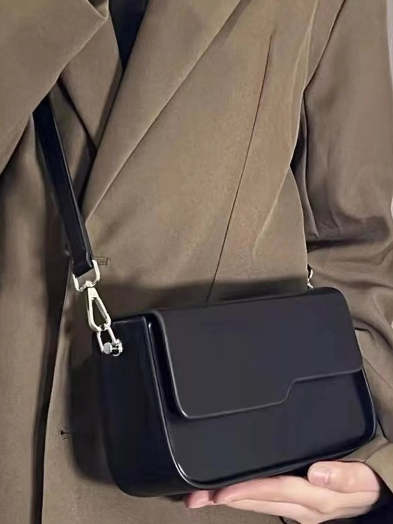 Leather Flap Crossbody Bag Secondary image