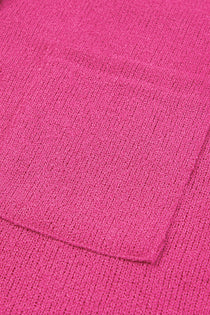 Exposed Seam Detail Henley Knit Hoodie