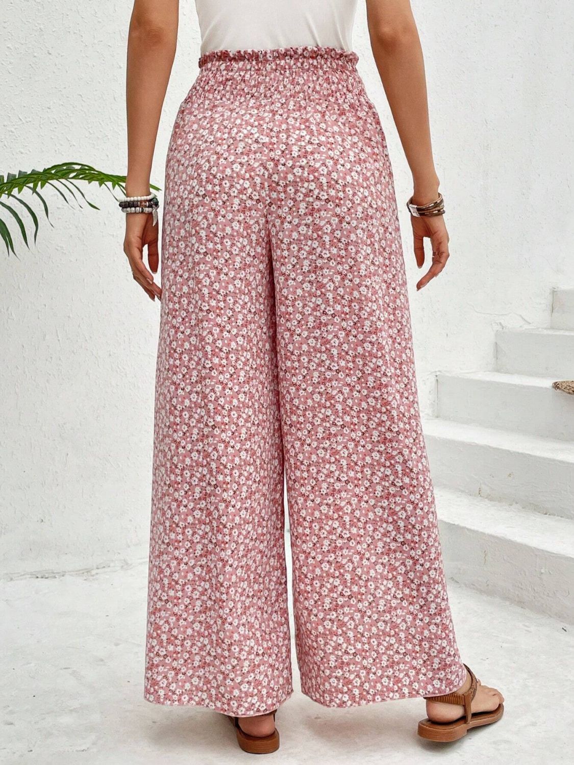 Tied Printed Wide Leg Pants Secondary image