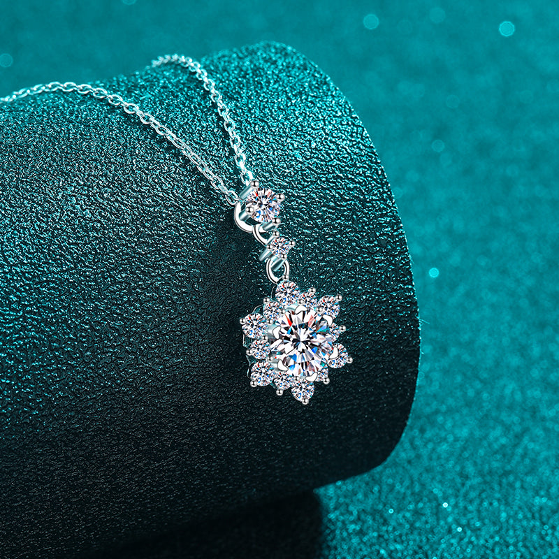 Moissanite Zircon 925 Sterling Silver Necklace