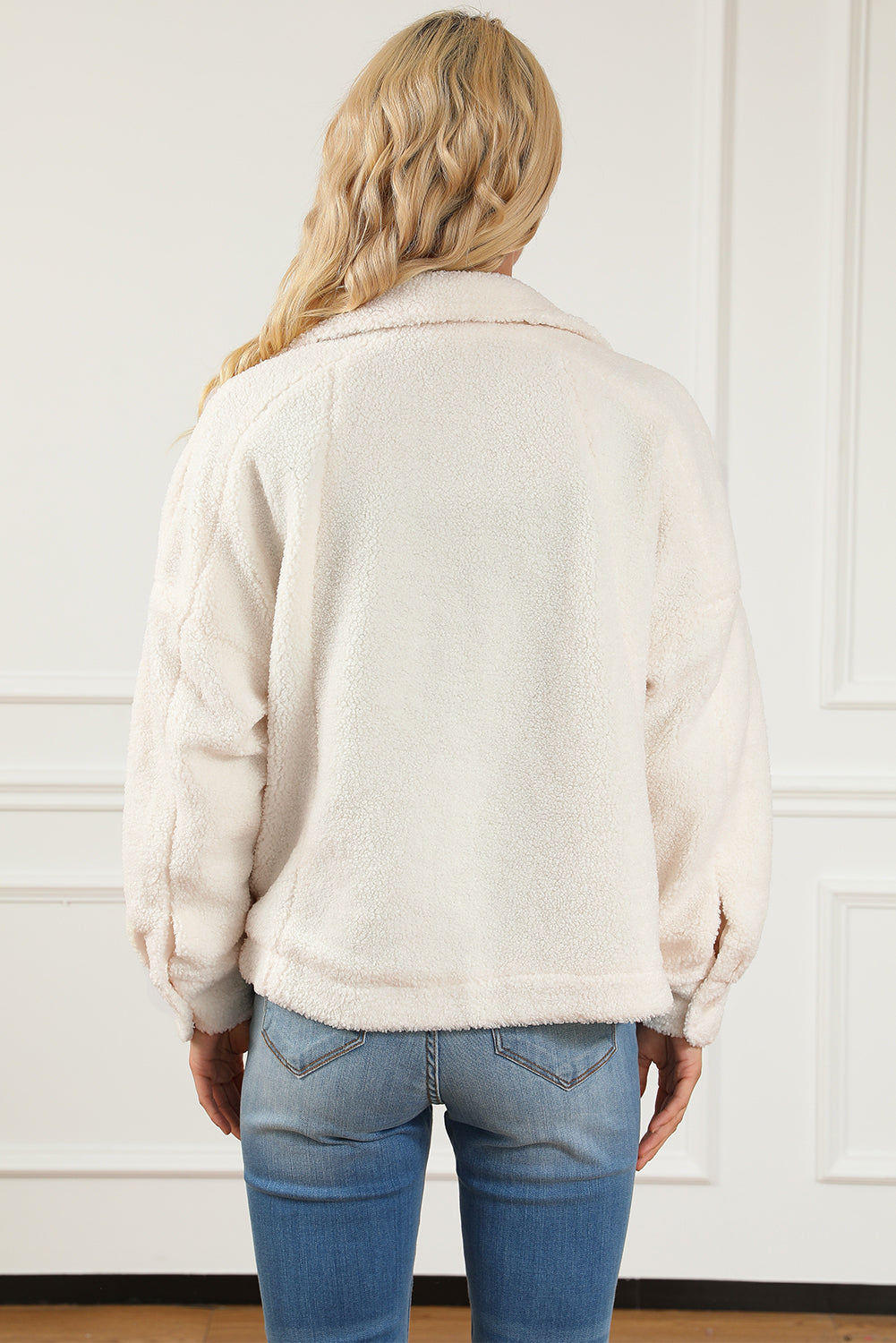 Fuzzy Button Up Faux Fur Outerwear Secondary image