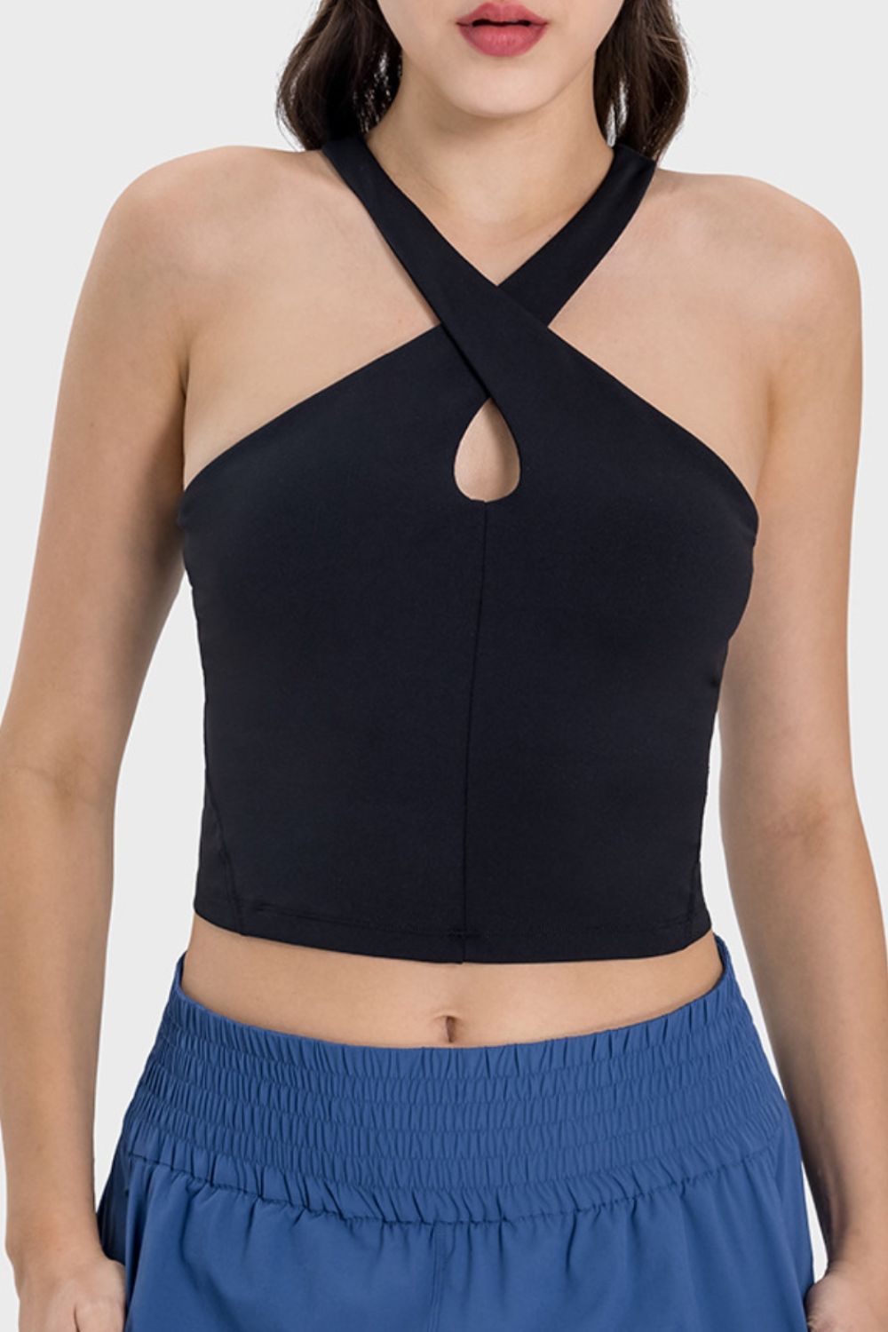 Crisscross Grecian Neck Active Cami Main image