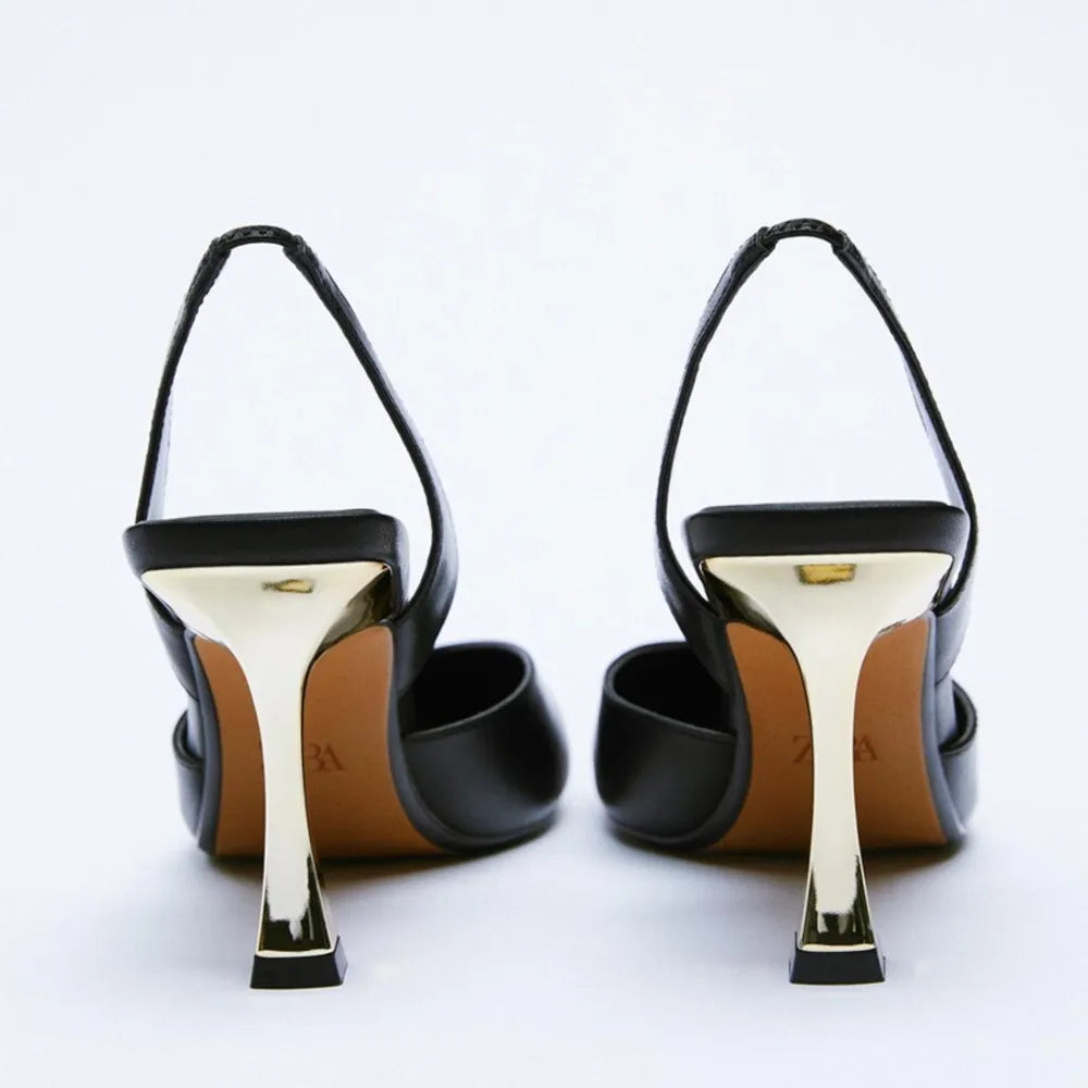 Vegan Leather Point Toe Stiletto Heel Pumps Secondary image