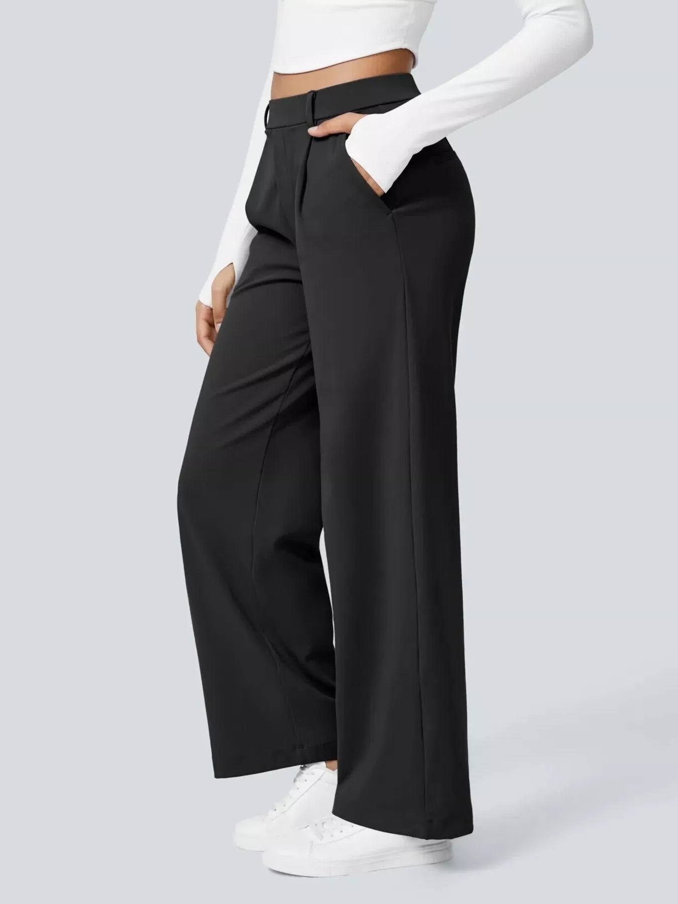 Wide Leg Pants with Pockets Secondary image