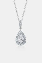 1.5 Carat Moissanite 925 Sterling Silver Teardrop Necklace