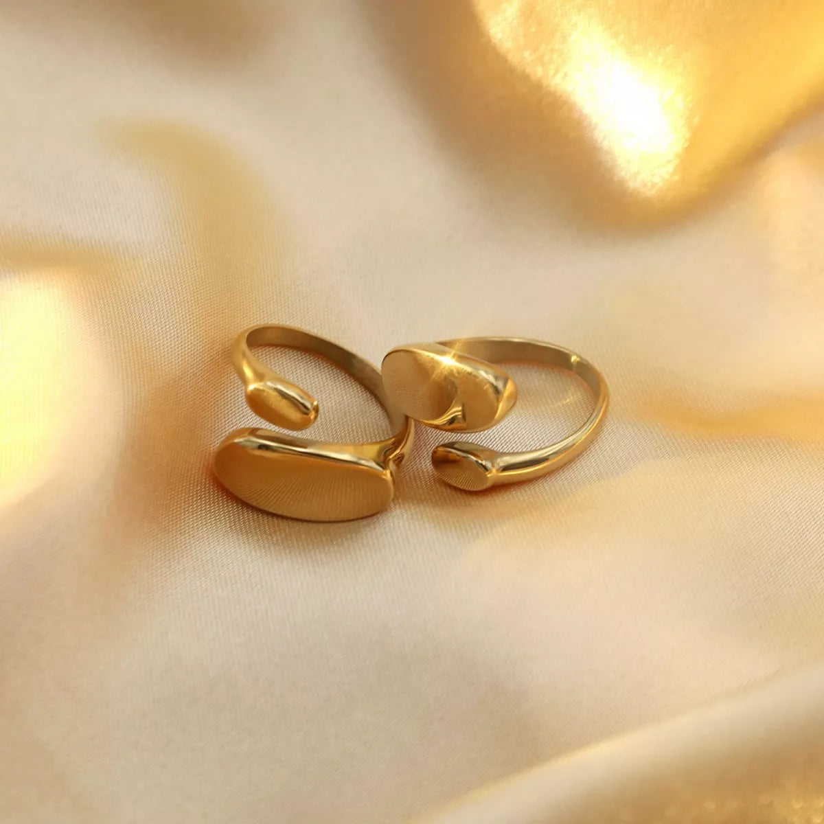 Gold Plated Bypass Ring Secondary image