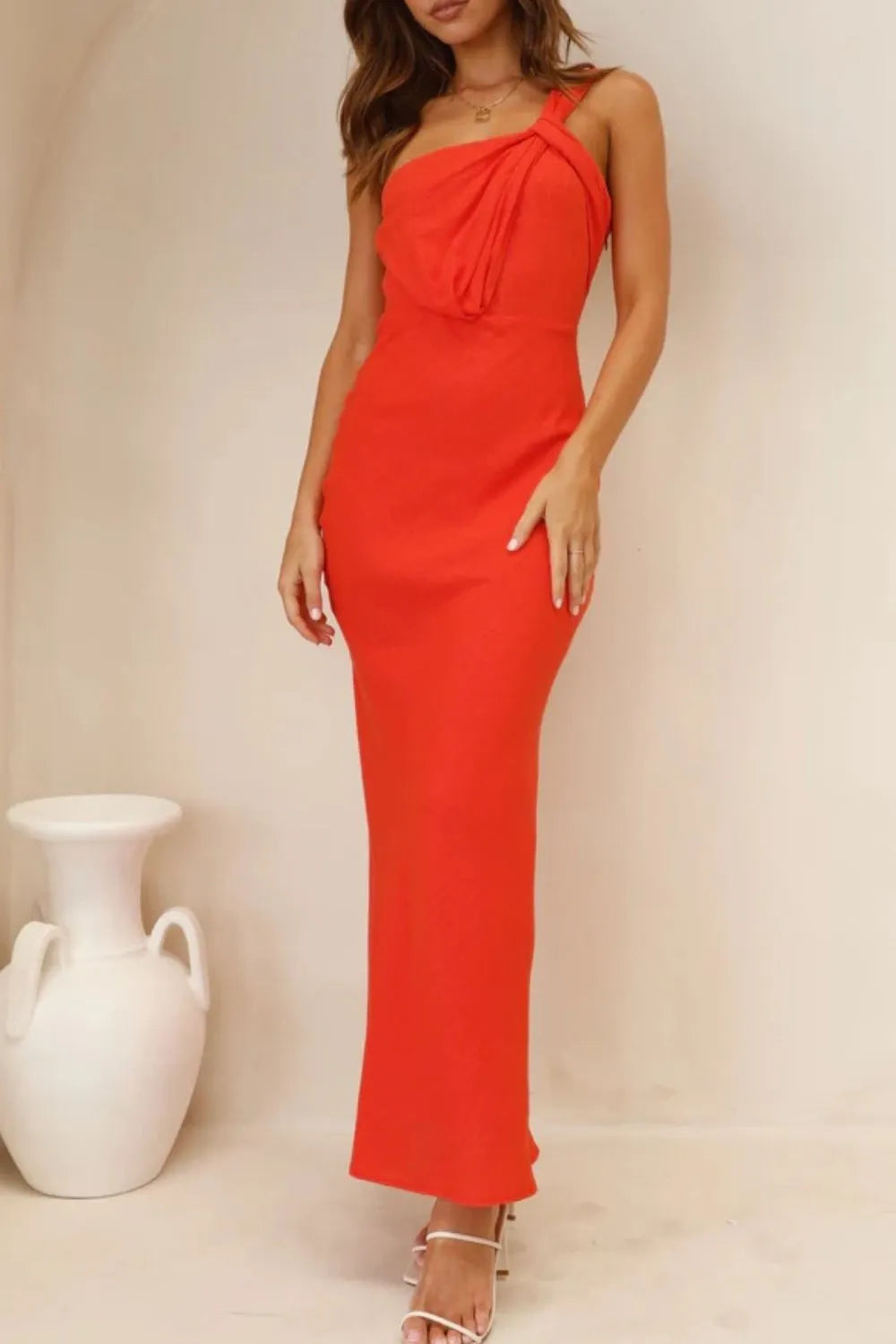 Ruched Single Shoulder Maxi Dress Secondary image