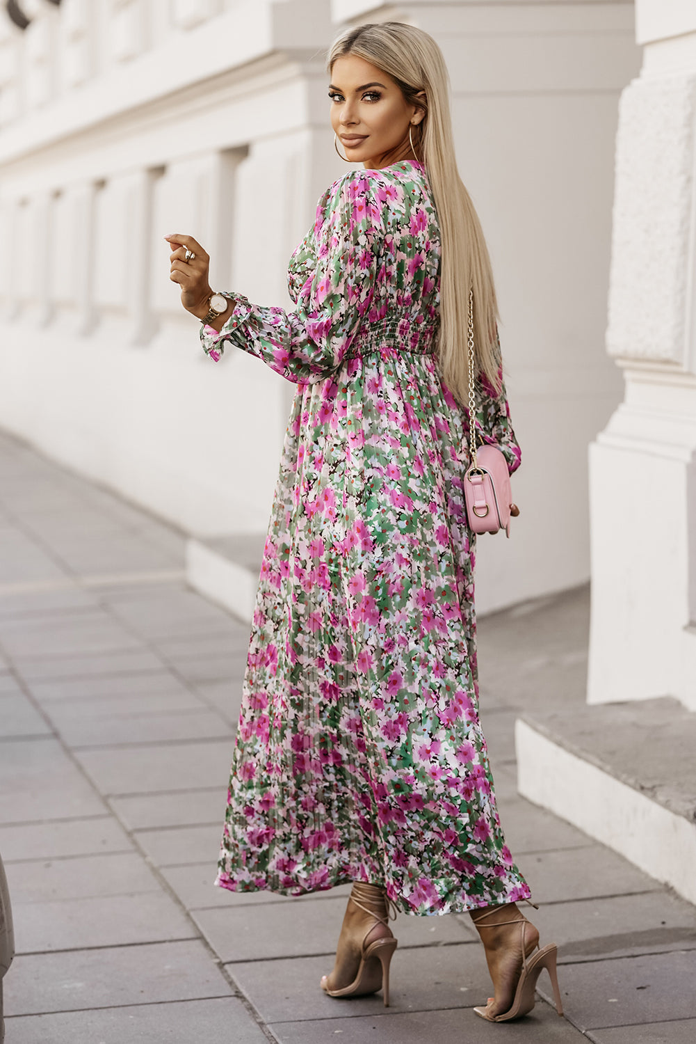 Floral Deep V Maxi Dress Secondary image