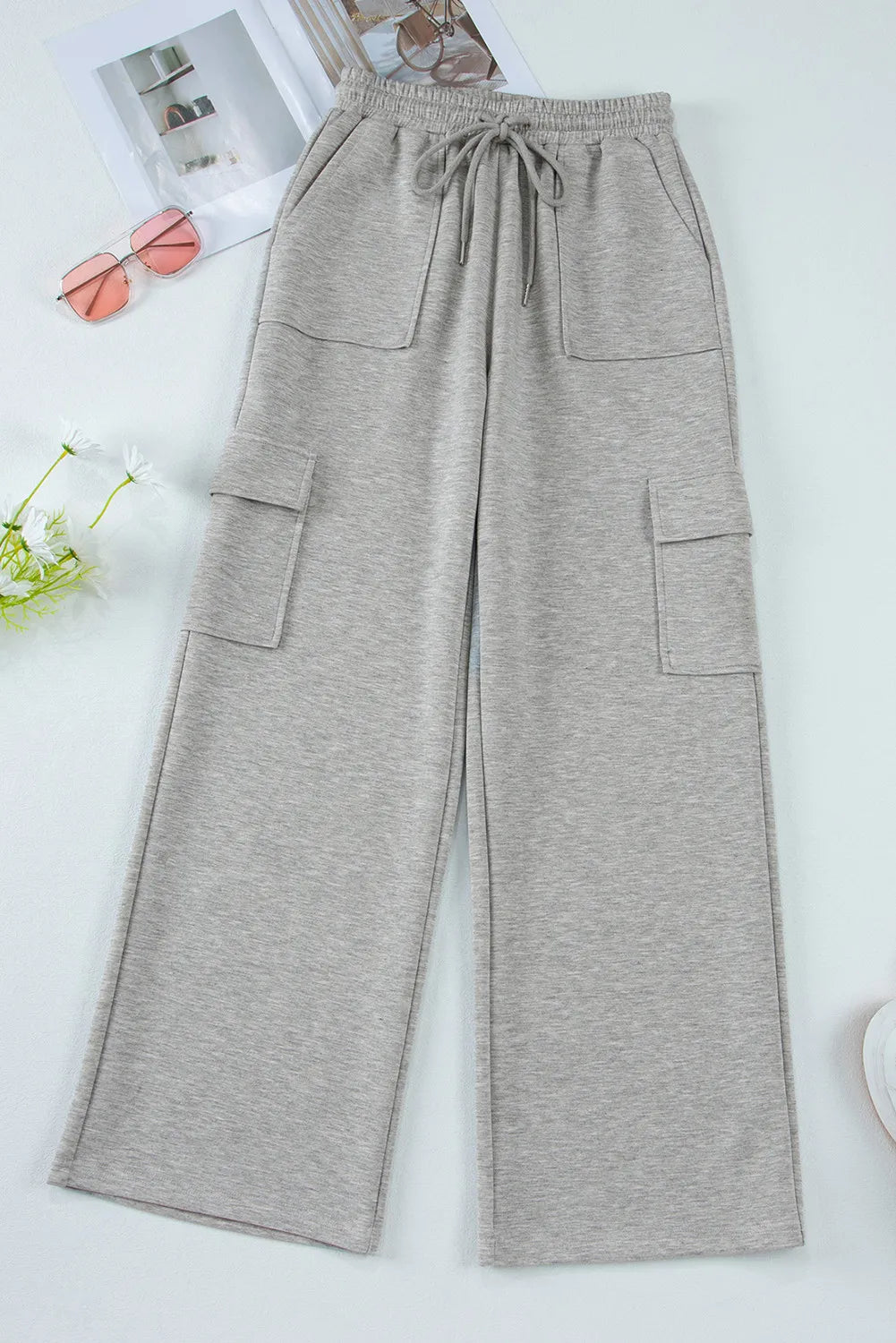 Drawstring Active Pants with Pockets Secondary image